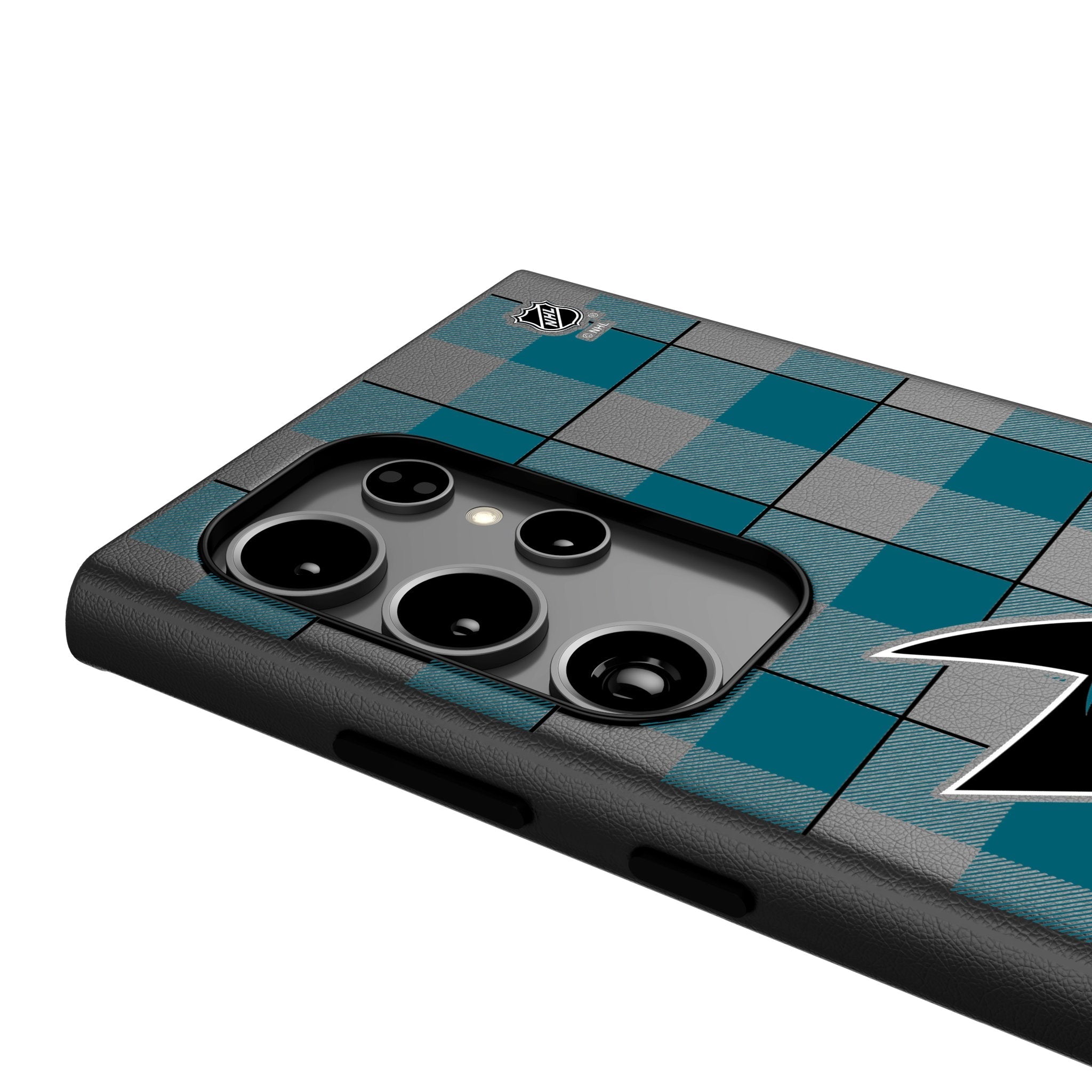 San Jose Sharks Plaid MagSafe Compatible Phone Case for Samsung Galaxy 4