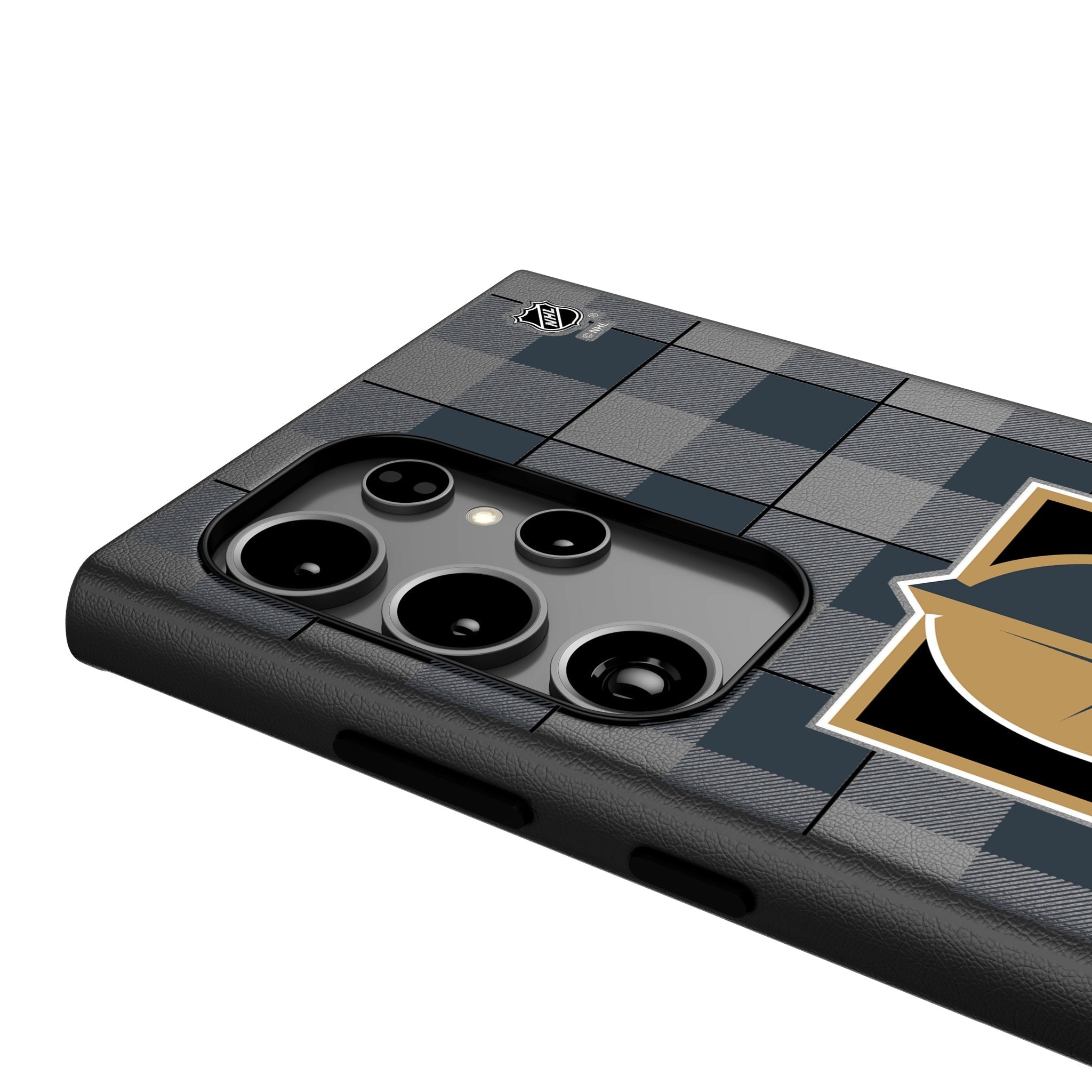 Vegas Golden Knights Plaid MagSafe Compatible Phone Case for Samsung Galaxy 4