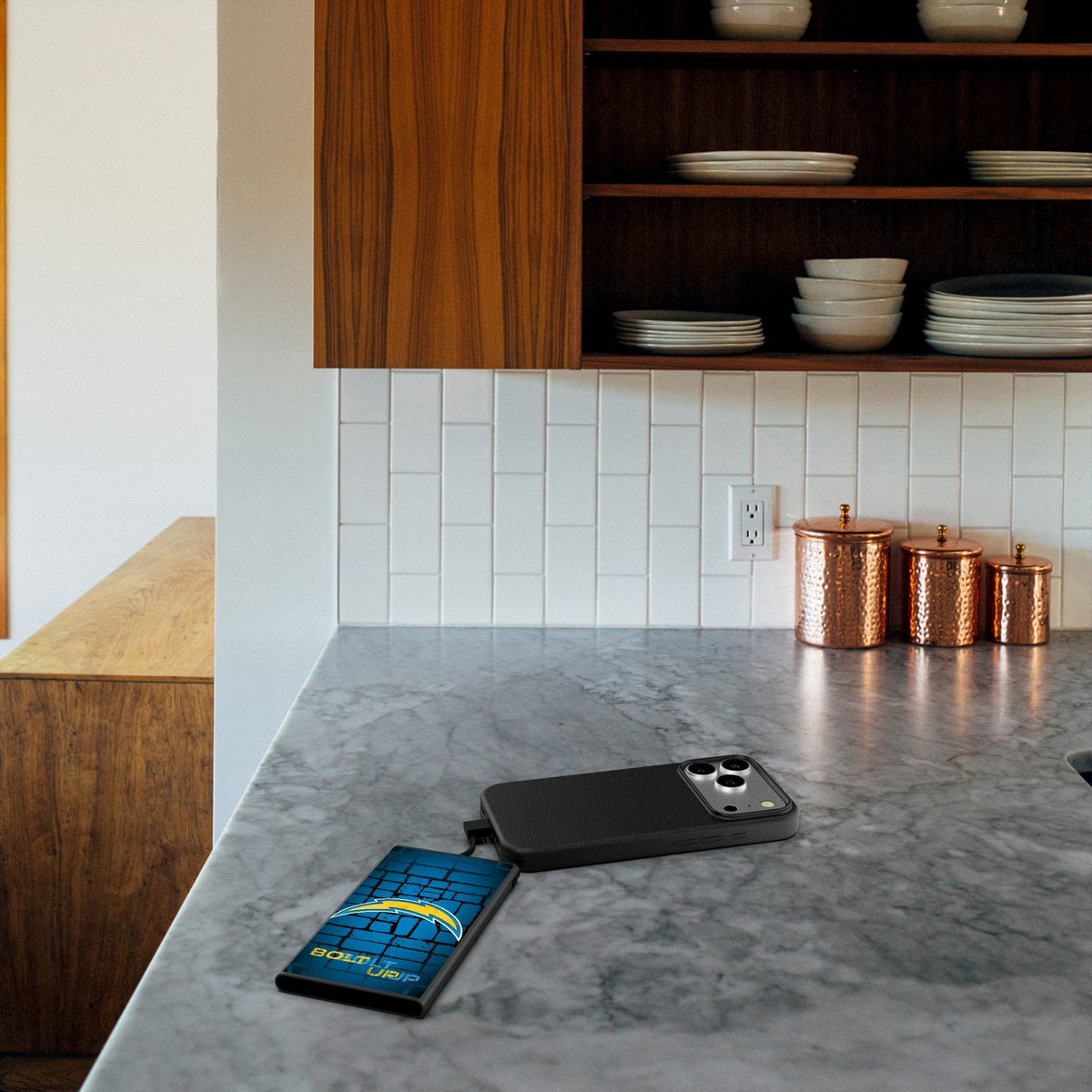 Los Angeles Chargers Brick Wall 5000mAh Flat Powerbank 4
