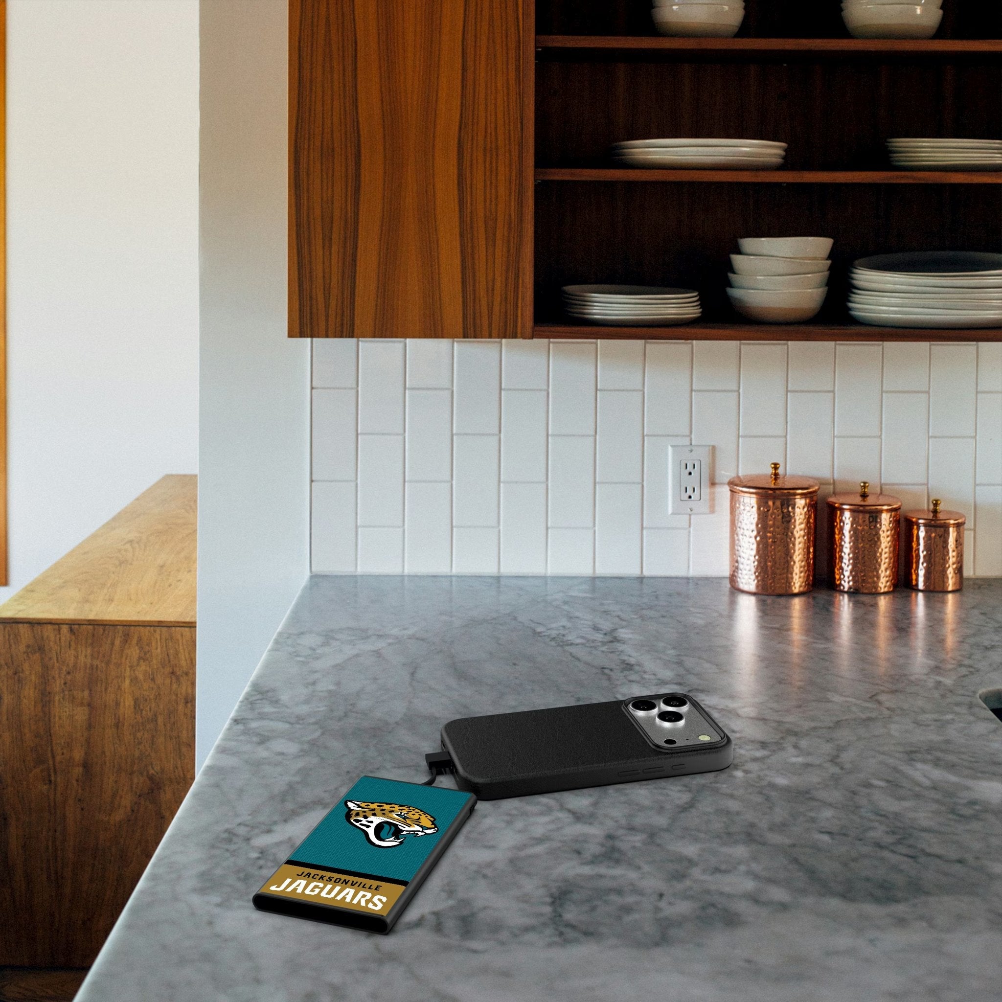 Jacksonville Jaguars Endzone Solid 5000mAh Flat Powerbank 4