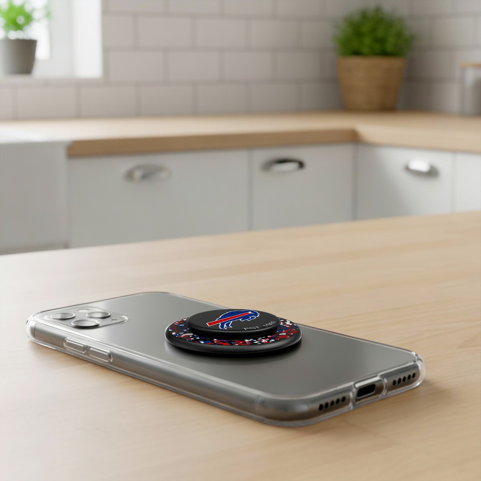 Buffalo Bills Confetti PopSockets Magnetic Phone Grip and Stand 3