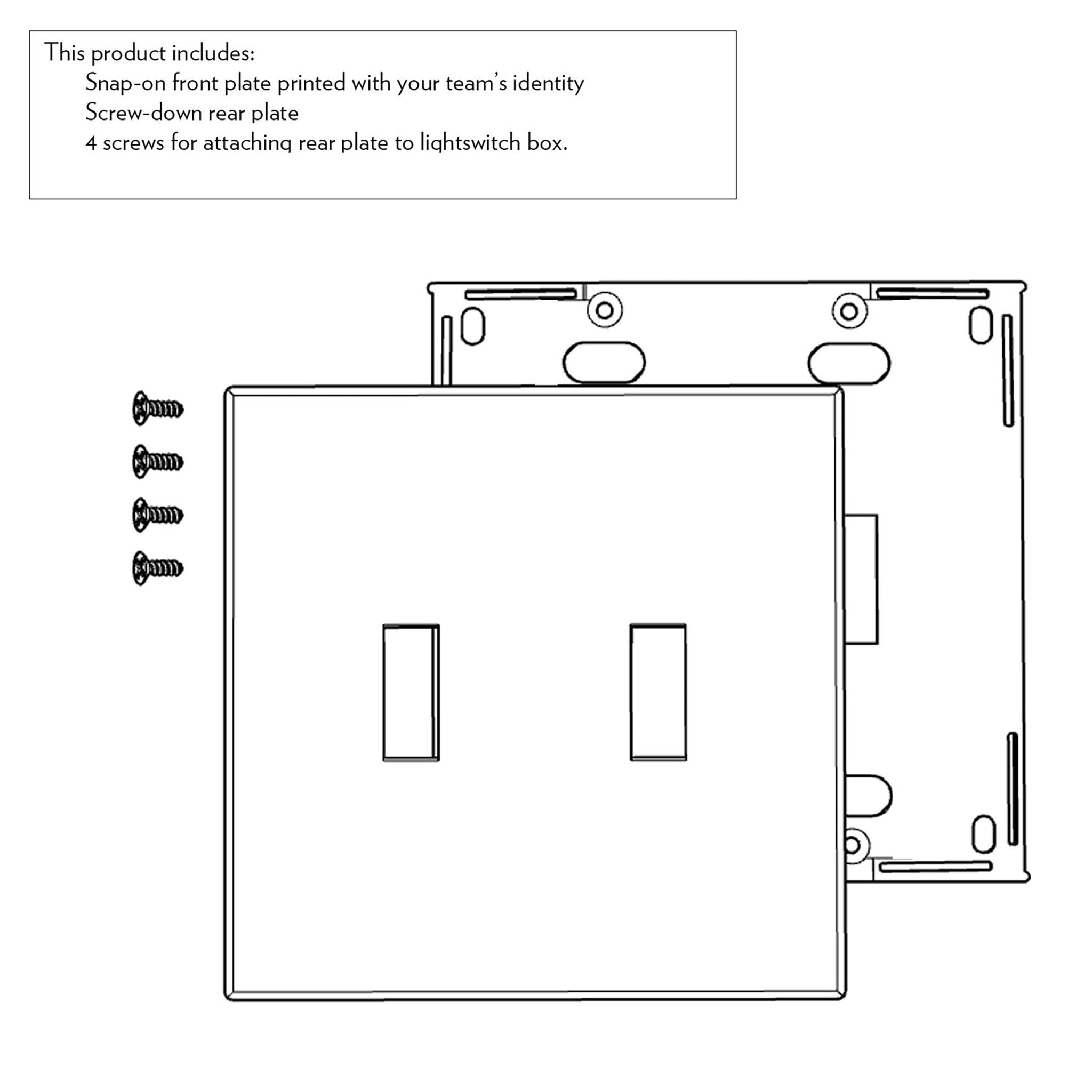 Arizona State University Sun Devils Linen Hidden-Screw Light Switch Plate 16