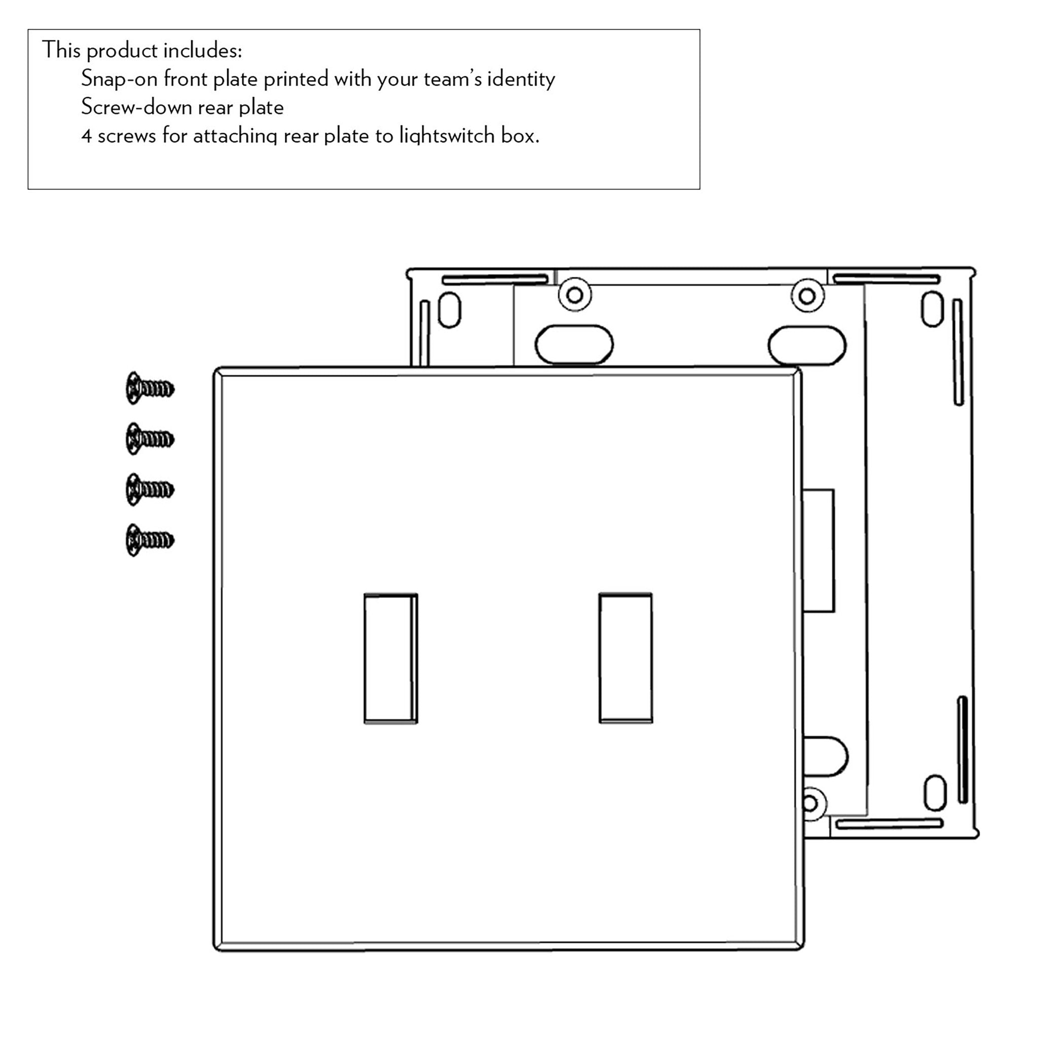 Arizona State University Sun Devils Linen Hidden-Screw Light Switch Plate 10