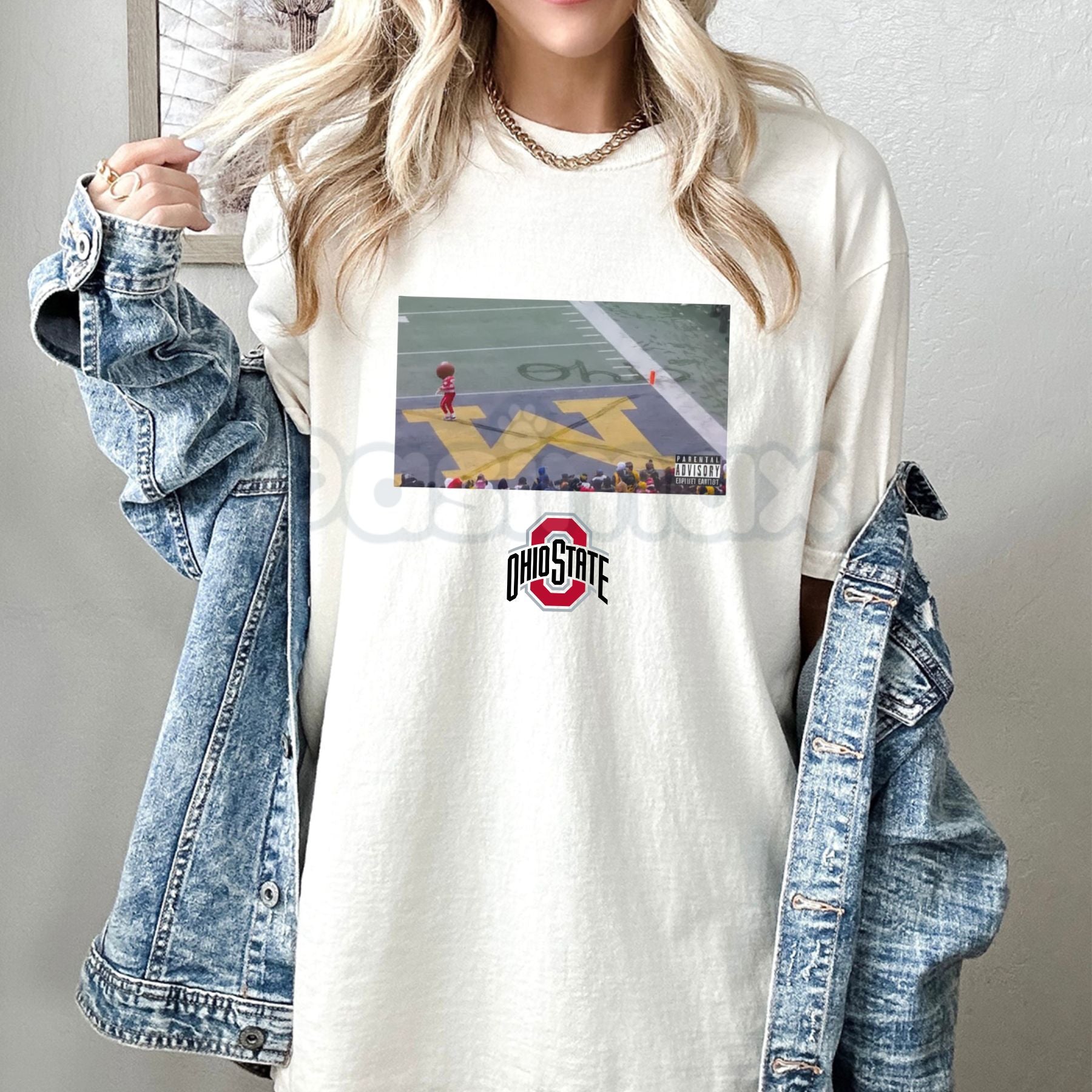 Buckeye Ohio Snow T-Shirt - Ohio State Buckeyes Winter Fan Tee, Midwest Cold Weather Apparel, OSU Seasonal Graphic Shirt 4