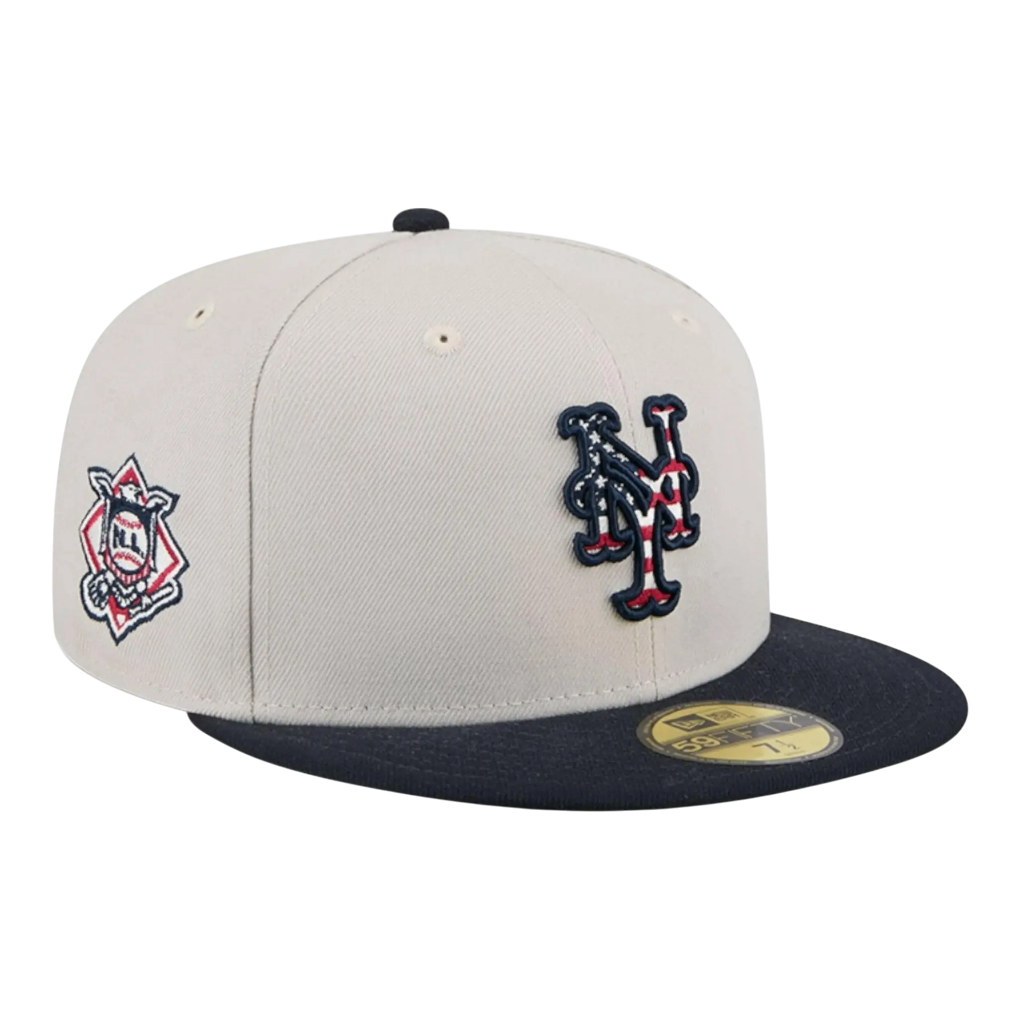New Era 59Fifty MLB New York Mets Independence Day 2024 Fitted Hat Gray/Navy 1