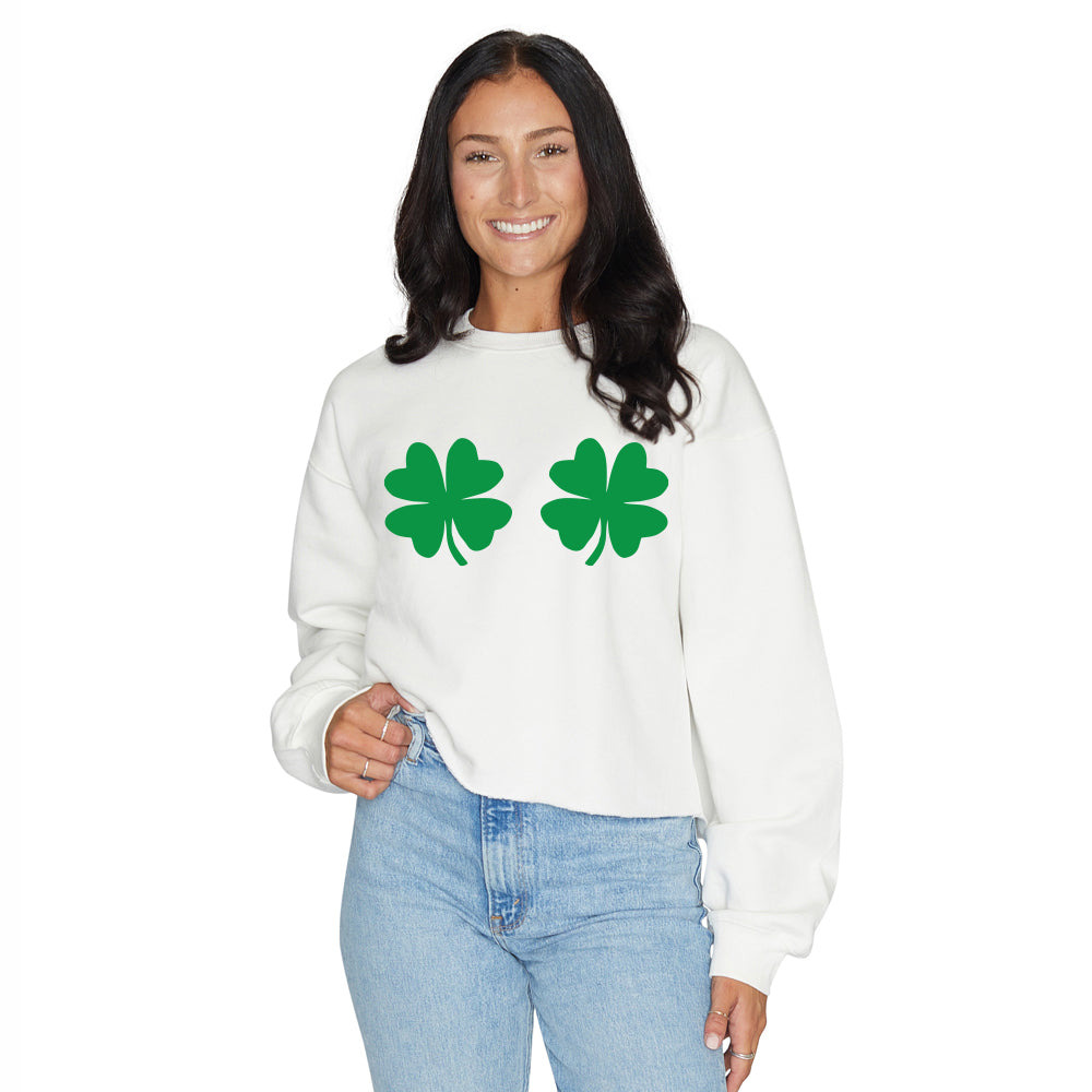 Shake Your Shamrocks White Crewneck | lojobands 1