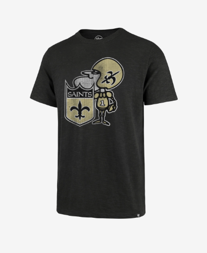 New Orleans Saints - Legacy Logo Black T-Shirt 1