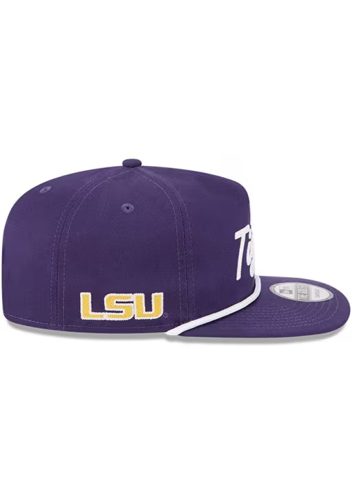 LSU Tigers - Golfer Team Text Snapback Hat, New Era 5