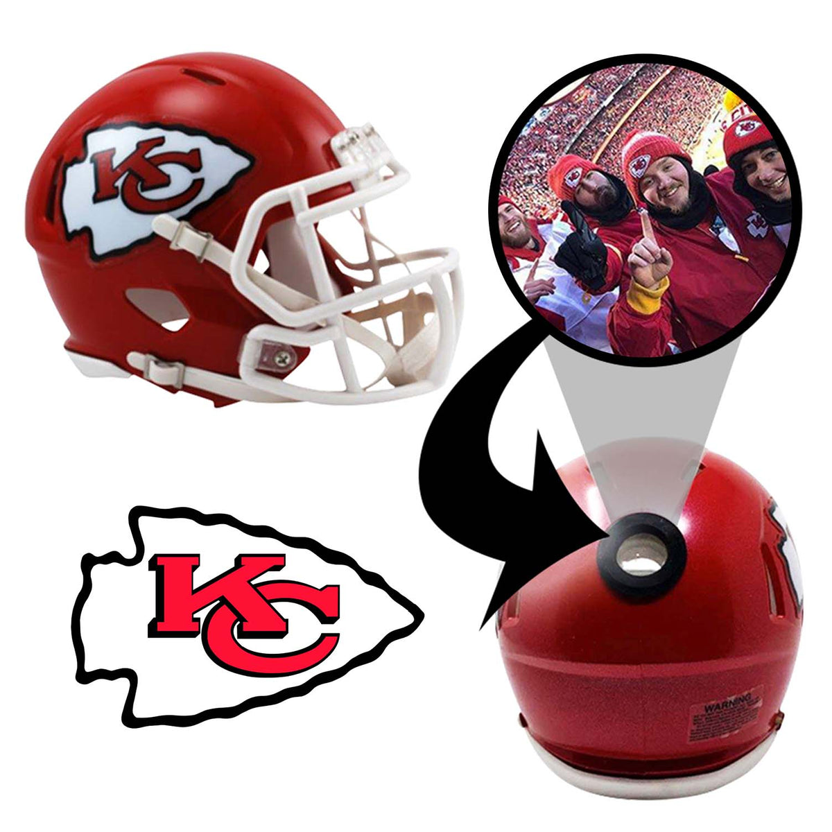 Kansas City Chiefs NFL Mini Helmet - Picture Inside 1