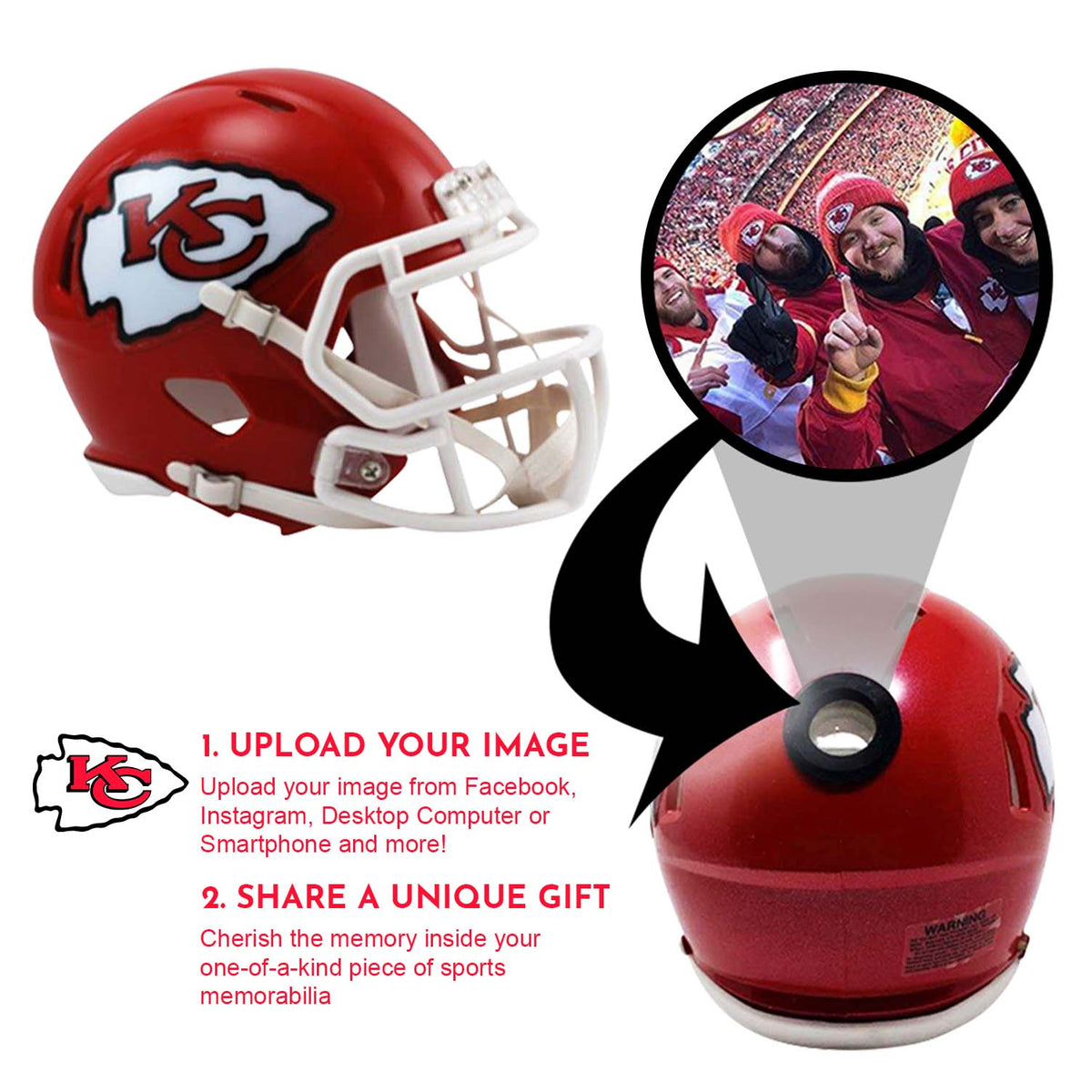 Kansas City Chiefs NFL Mini Helmet - Picture Inside 2