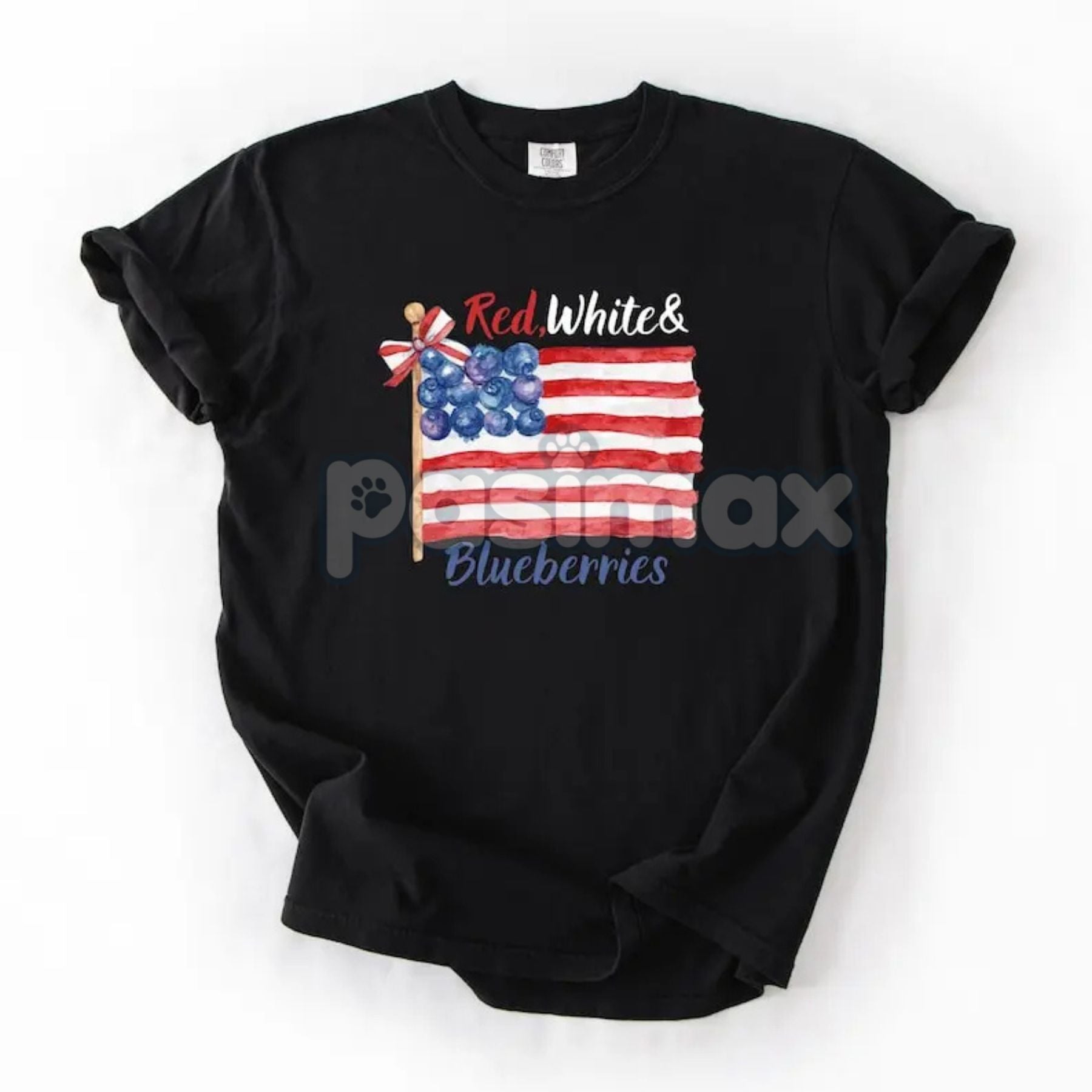 'Red, White and Blueberries' Comfort Colors T-Shirt – The Inflation Budget Tee, He Inspired Economic Statement, USA Flag Satire 5