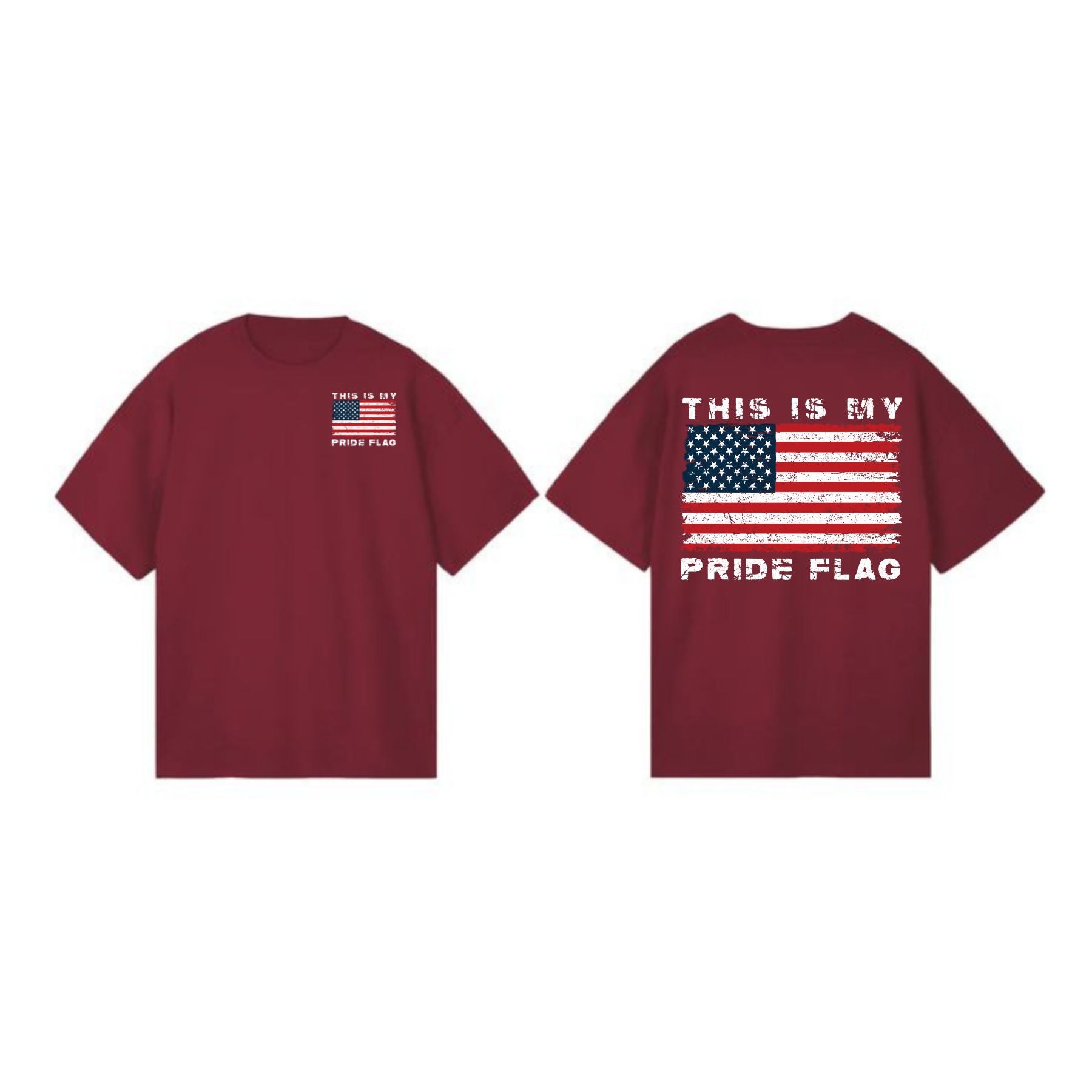 "This is My Pride Flag" T-Shirt - Distressed American Flag Tee for the 4th of July 5