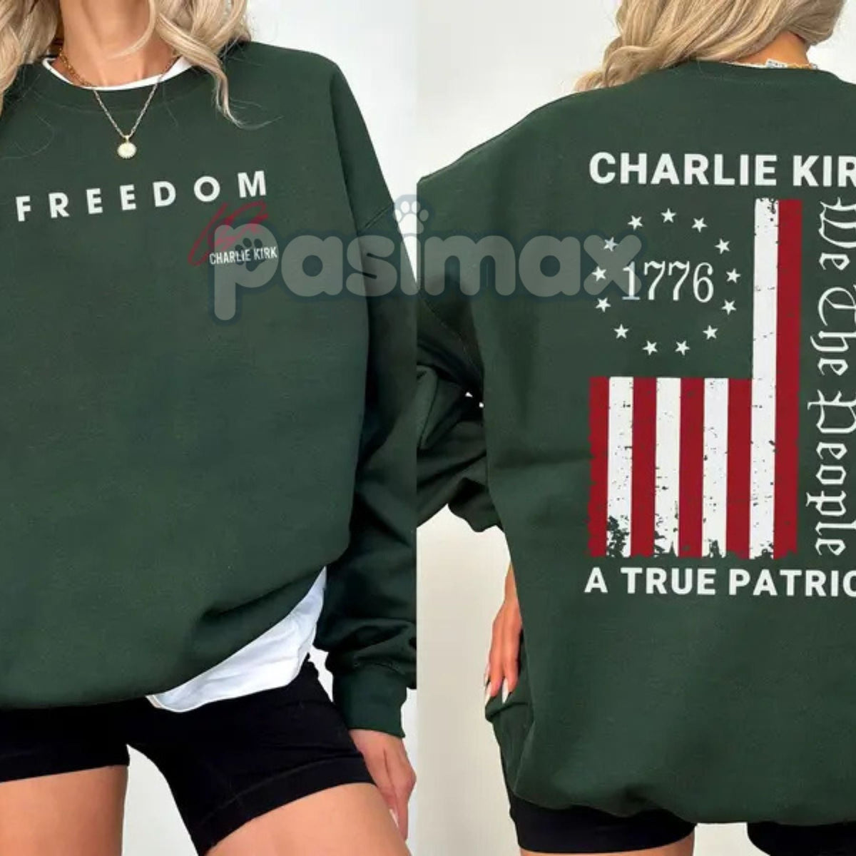 Charlie Freedom Sweatshirt – Patriotic 1776 American Flag Pullover 5