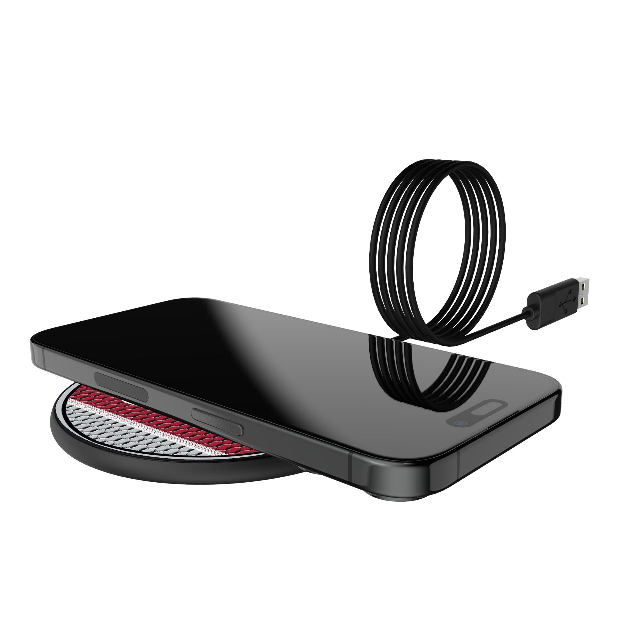 University of Alabama Crimson Tide Script A Mesh 15-Watt Wireless Charger 5