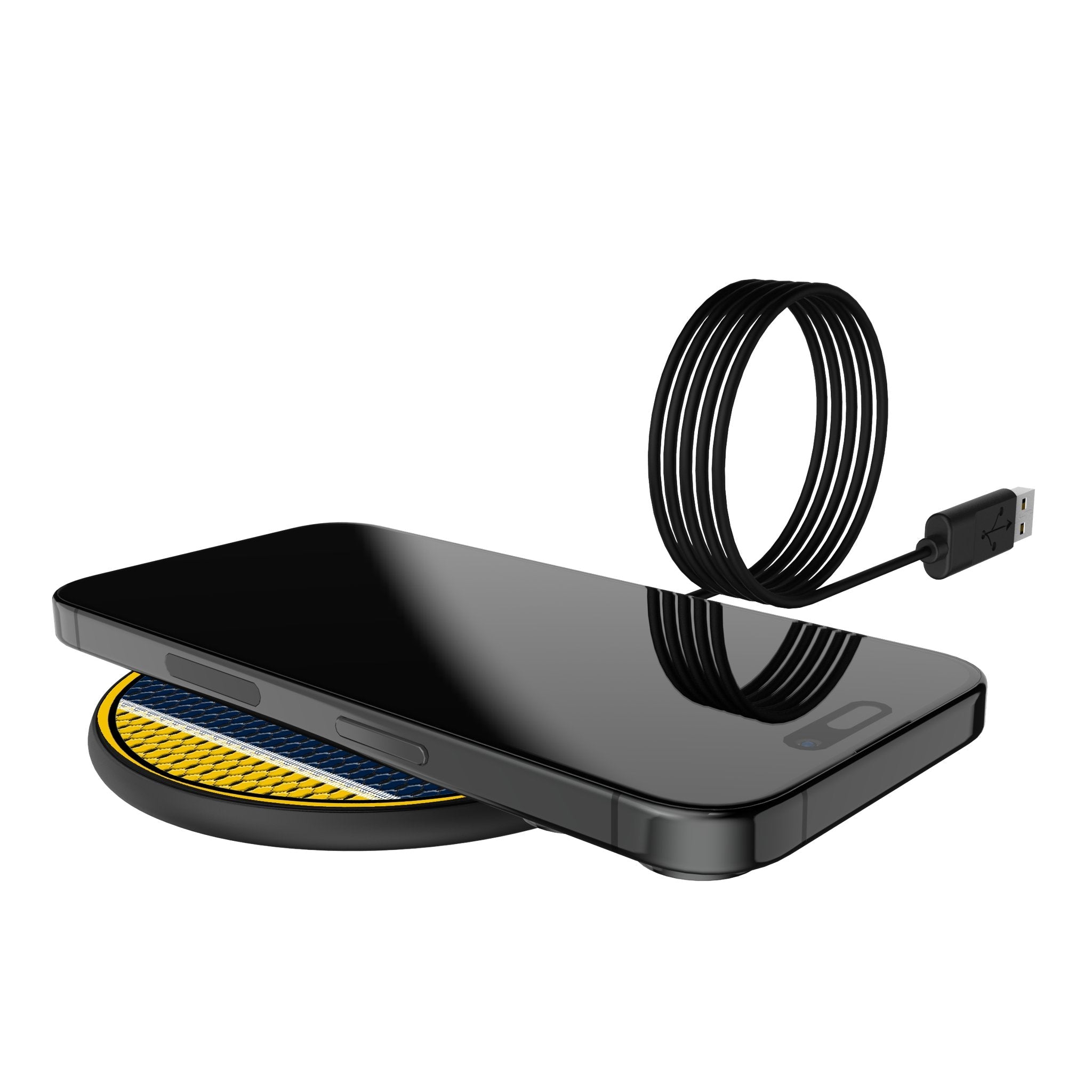 University of Michigan Wolverines Mesh 15-Watt Wireless Charger 5