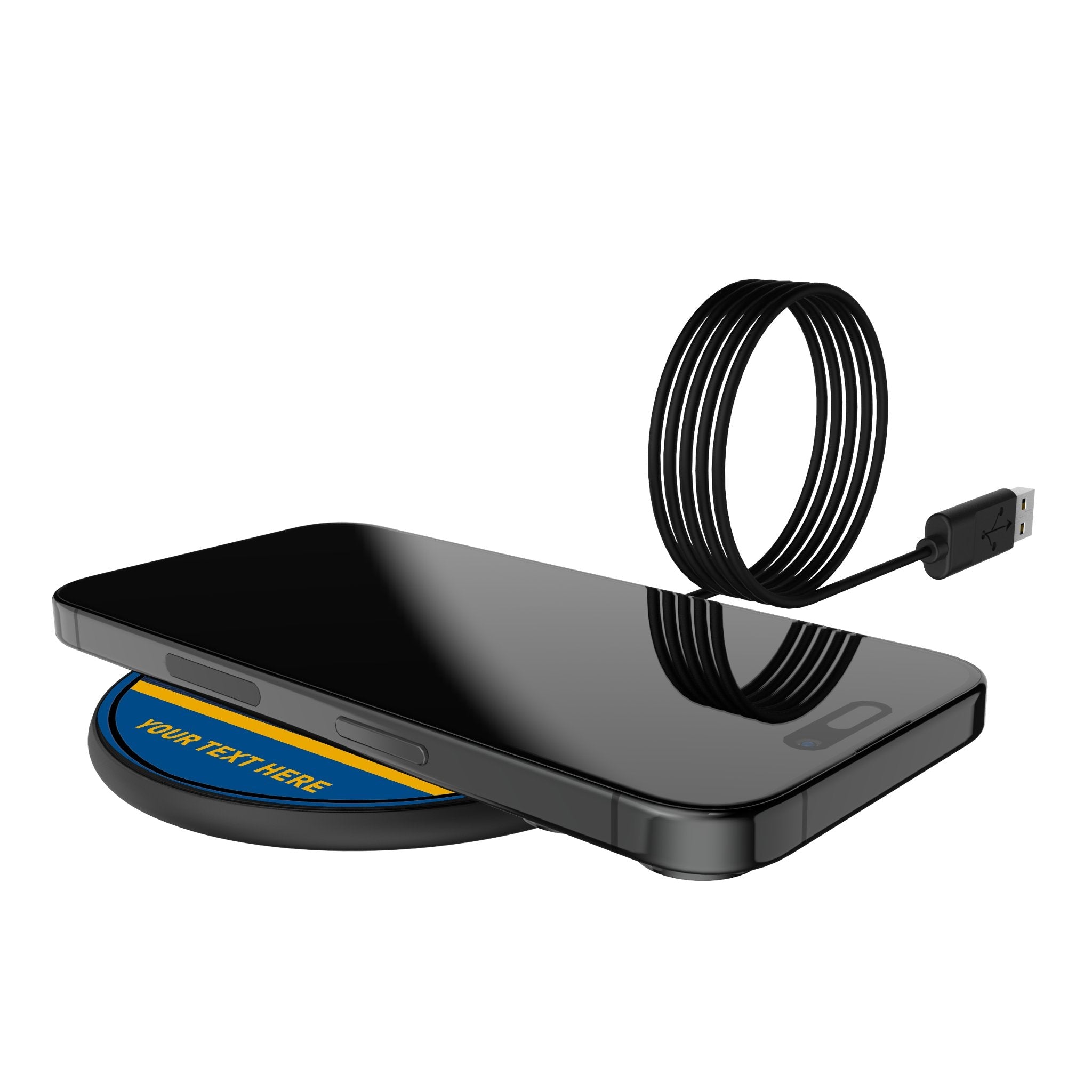 LA Galaxy Personalized Endzone Solid 15-Watt Wireless Charger 5