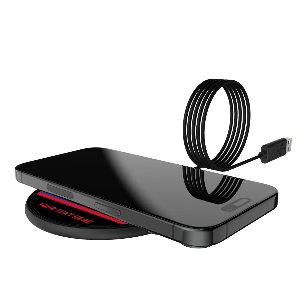 San Jose Earthquakes Personalized Endzone Solid 15-Watt Wireless Charger 5