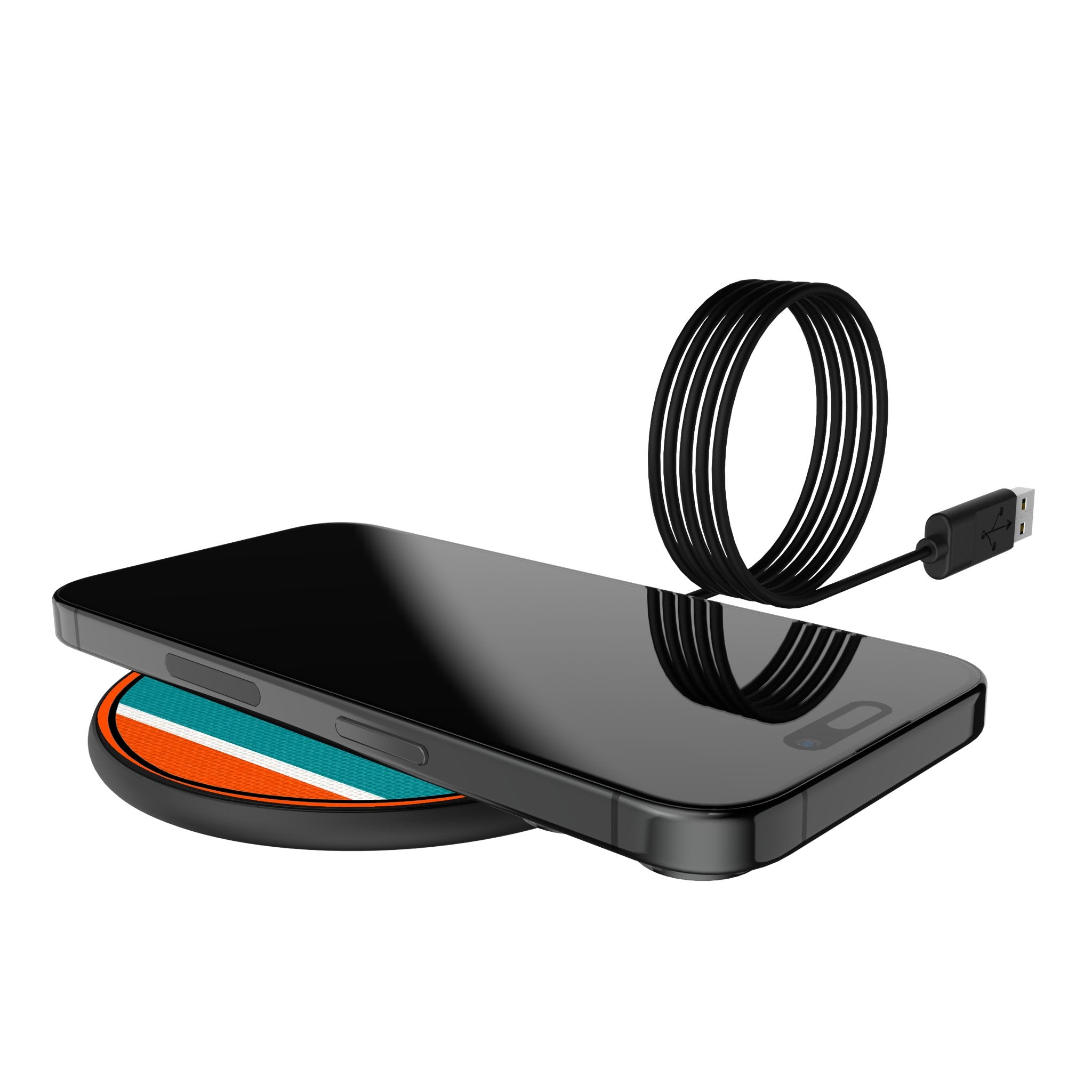 Miami Dolphins Stripe 15-Watt Wireless Charger 5