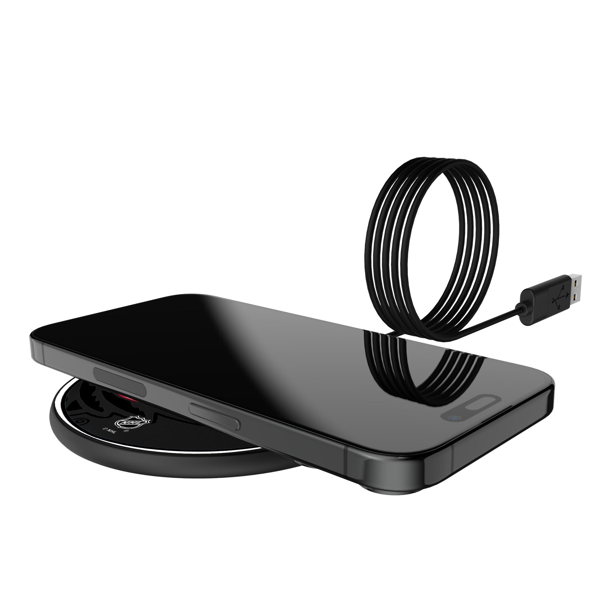 Detroit Red Wings Monocolor Tilt 15-Watt Wireless Charger 5