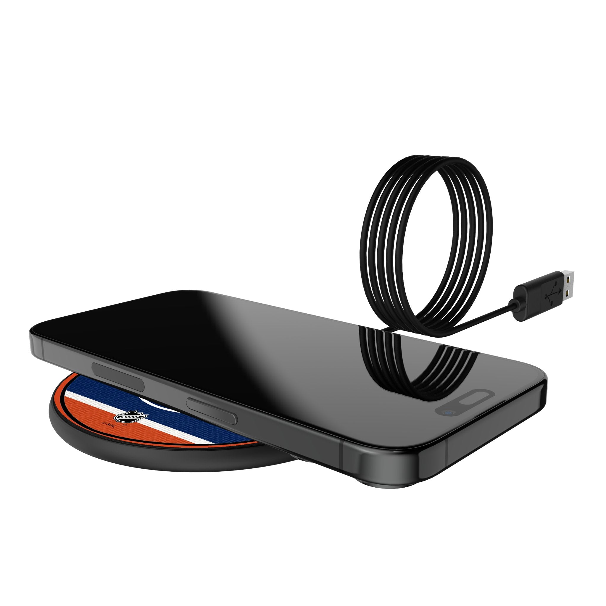 Edmonton Oilers Stripe 15-Watt Wireless Charger 5