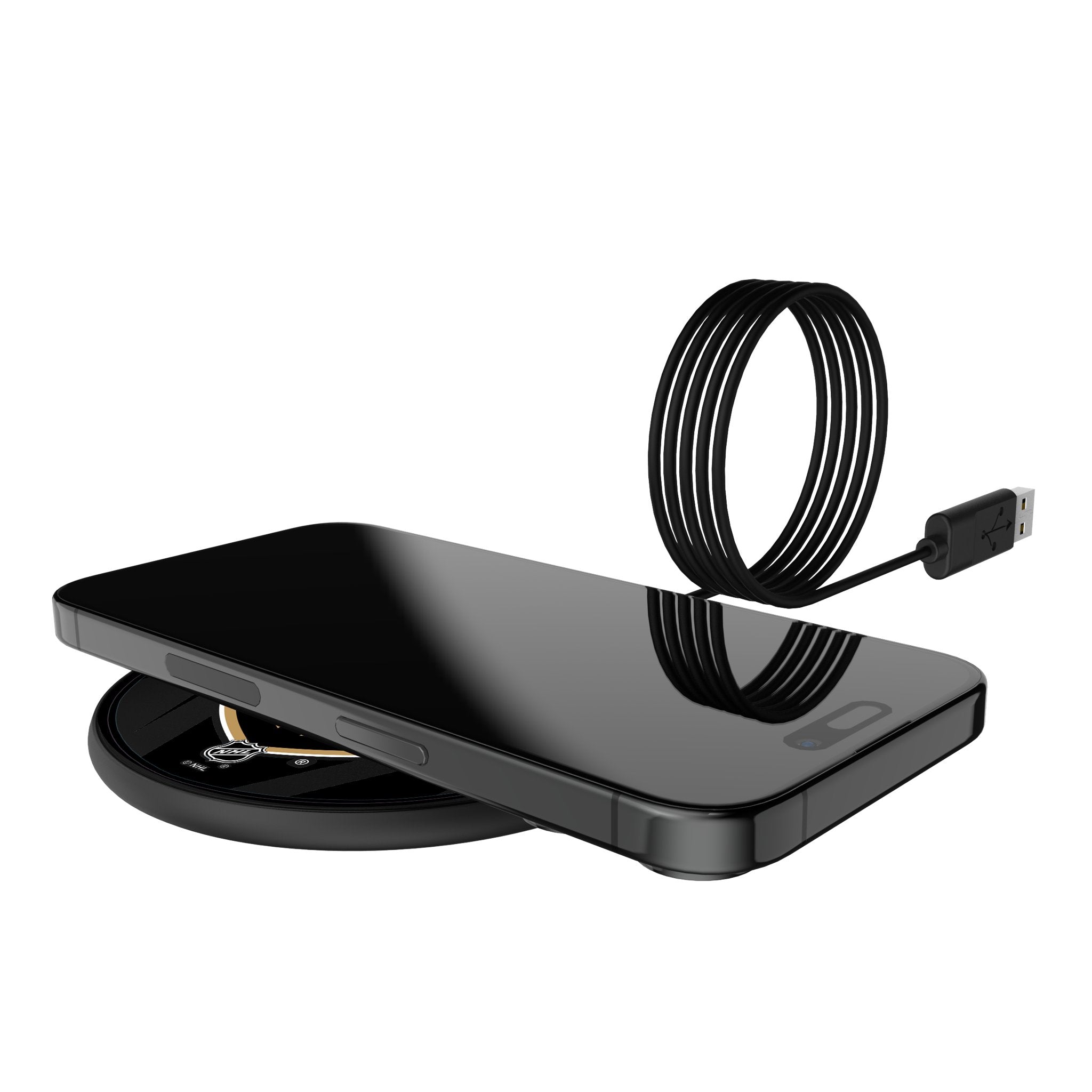 Vegas Golden Knights Monocolor Tilt 15-Watt Wireless Charger 5