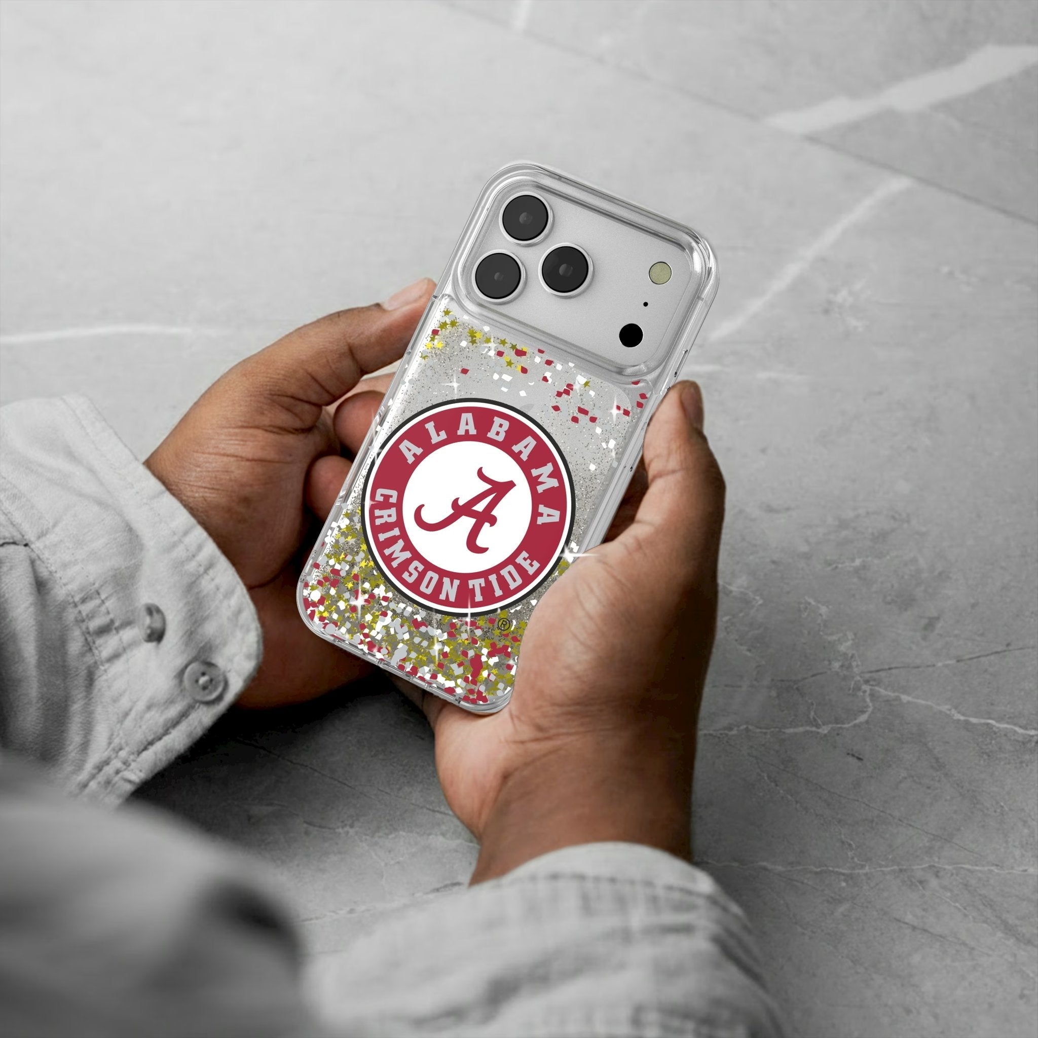 University of Alabama Crimson Tide Confetti Glitter Phone Case for Apple iPhone 17 Series 5