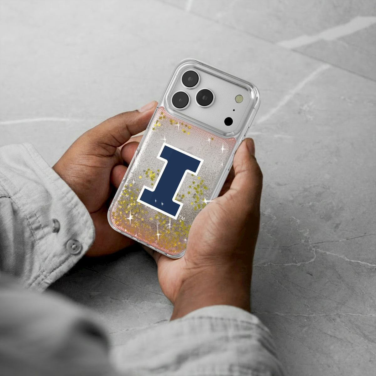 University of Illinois Fighting Illini Linen Glitter Phone Case for Apple iPhone 17 Series 5