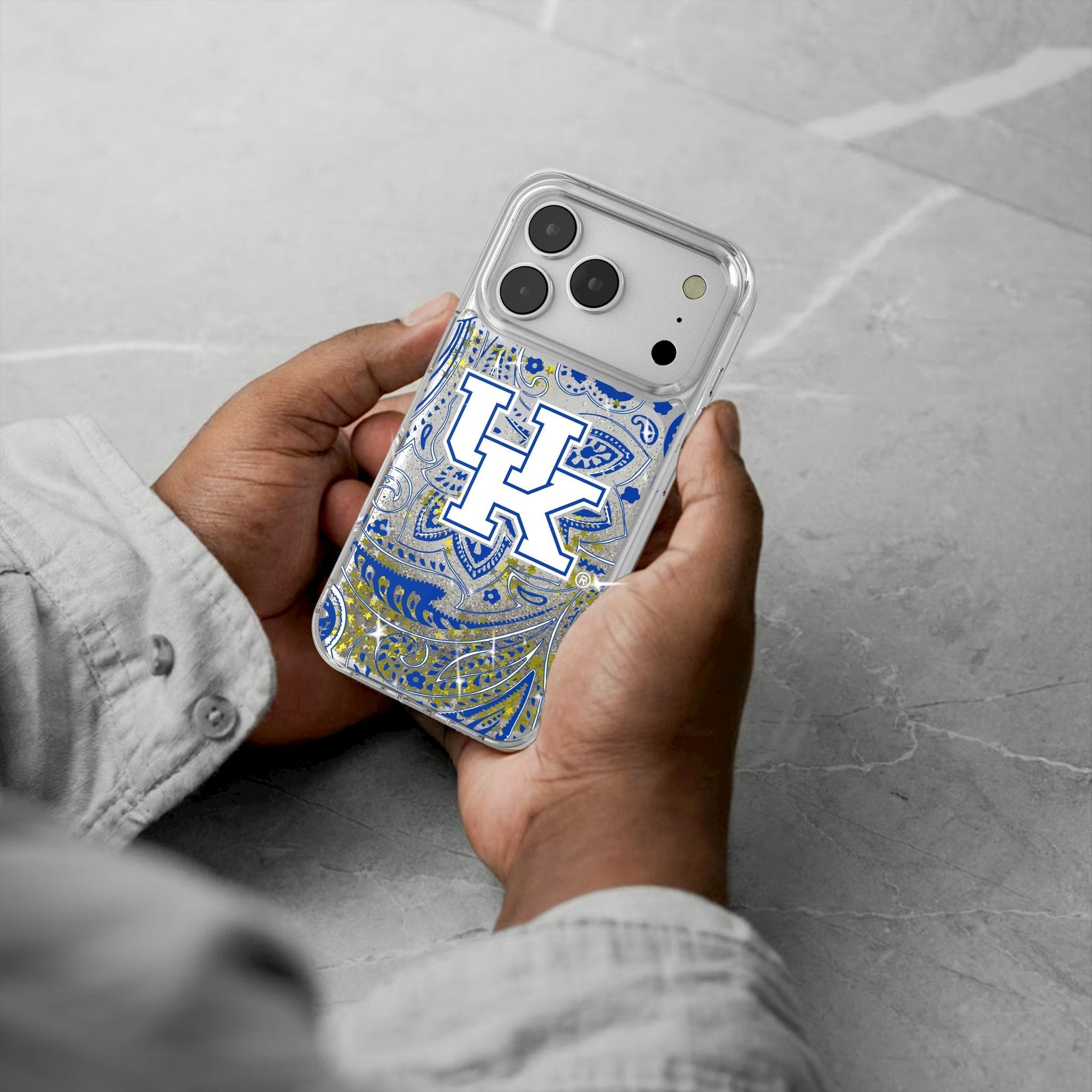 University of Kentucky Wildcats Paisley Glitter Phone Case for Apple iPhone 17 Series 5