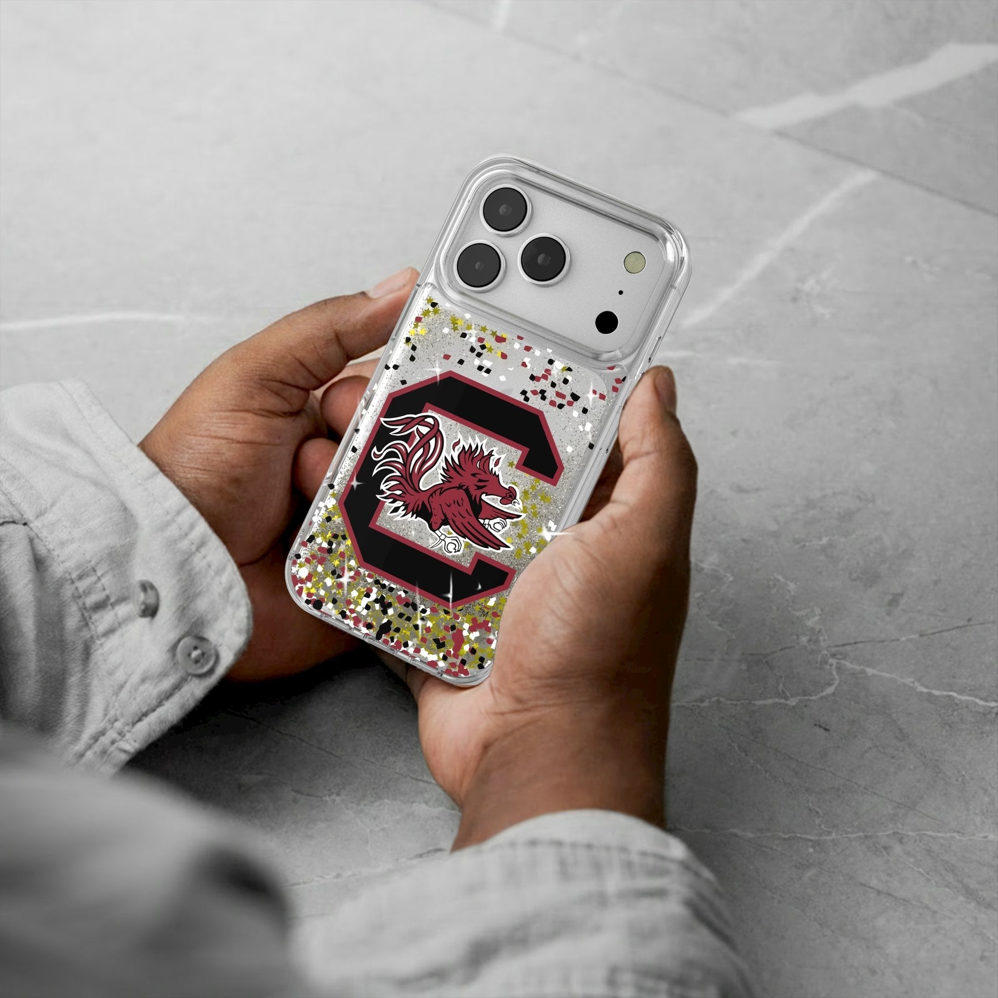 University of South Carolina Gamecocks Confetti Glitter Phone Case for Apple iPhone 17 Series 5
