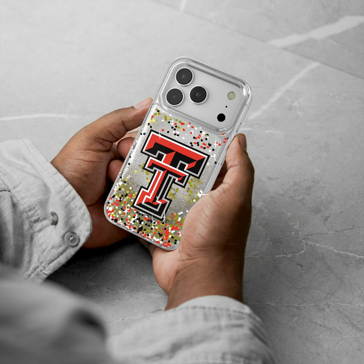 Texas Tech Red Raiders Confetti Glitter Phone Case for Apple iPhone 17 Series 5
