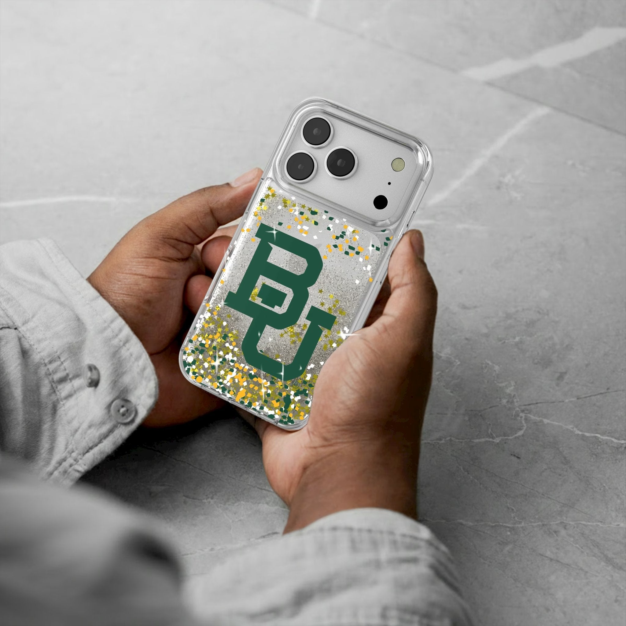 Baylor University Bears Confetti Glitter Phone Case for Apple iPhone 17 Series 5