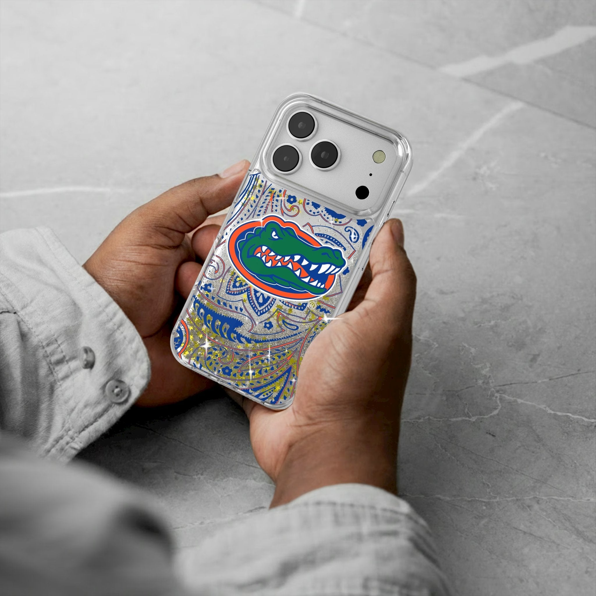 University of Florida Gators Paisley Glitter Phone Case for Apple iPhone 17 Series 4