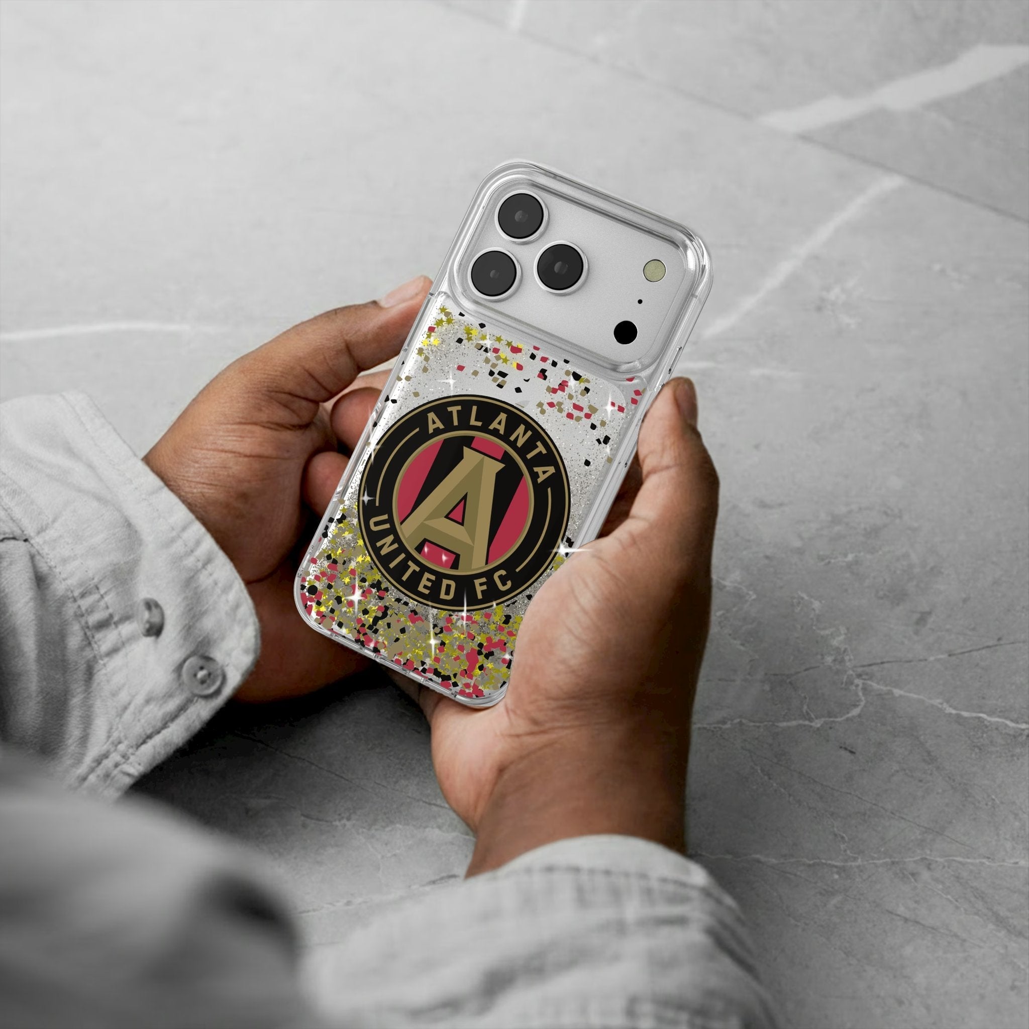 Atlanta United FC Confetti Glitter Phone Case for Apple iPhone 17 Series 5