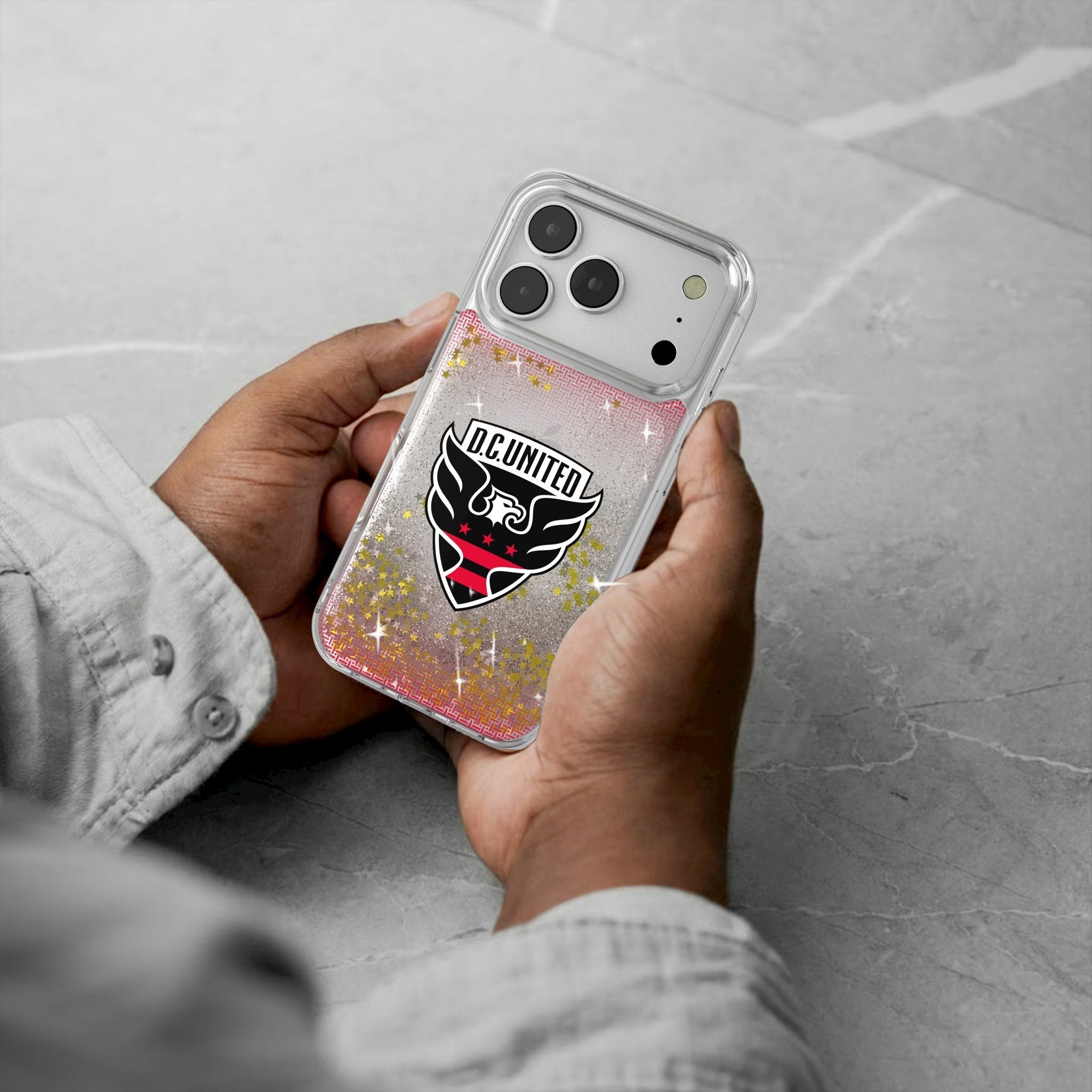 DC United Linen Glitter Phone Case for Apple iPhone 17 Series 5