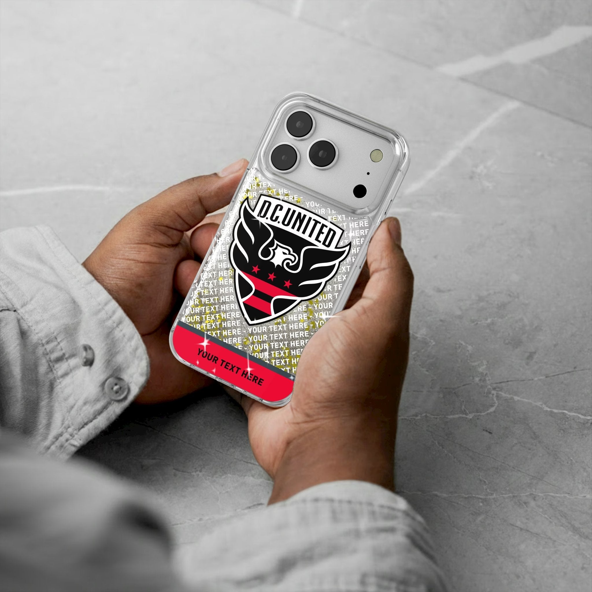 DC United Personalized EndZone Plus Glitter Phone Case for Apple iPhone 17 Series 5