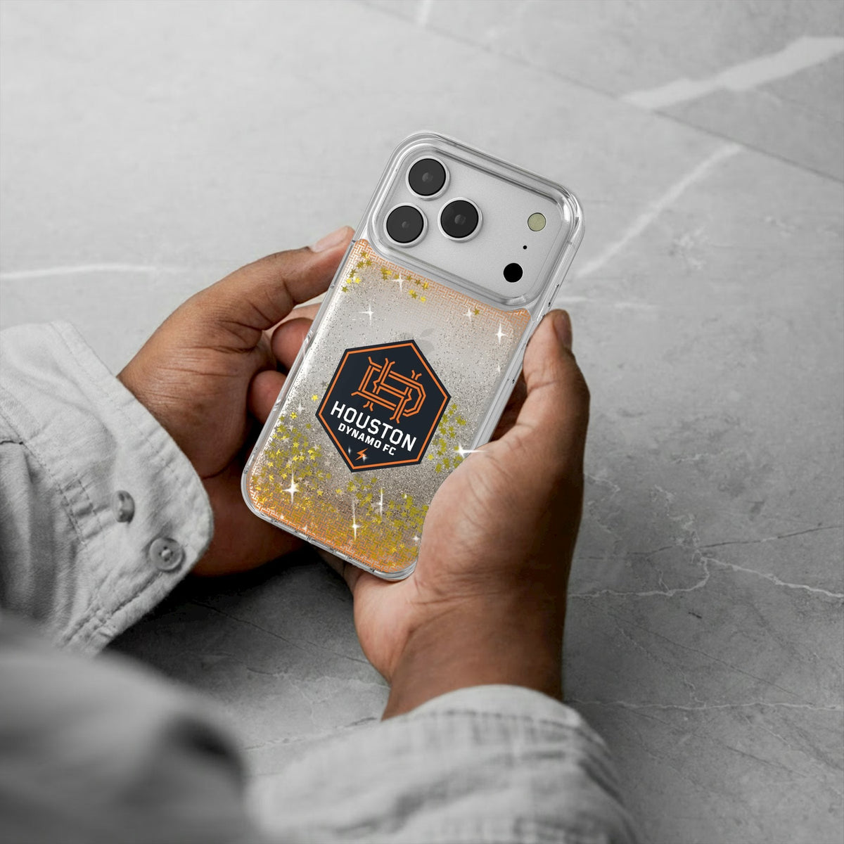 Houston Dynamo Linen Glitter Phone Case for Apple iPhone 17 Series 5