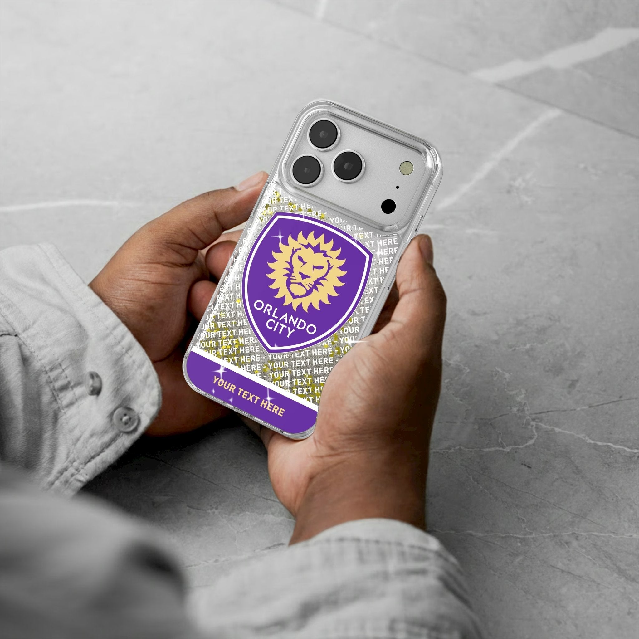 Orlando City Soccer Club Personalized EndZone Plus Glitter Phone Case for Apple iPhone 17 Series 5