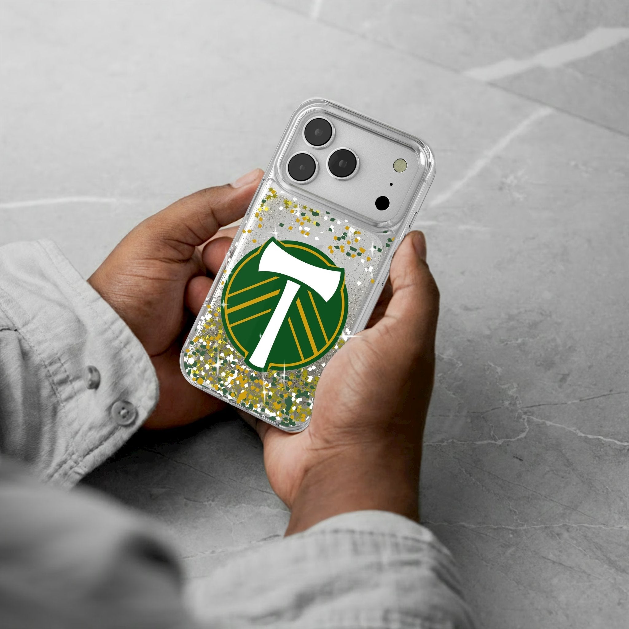 Portland Timbers Confetti Glitter Phone Case for Apple iPhone 17 Series 5