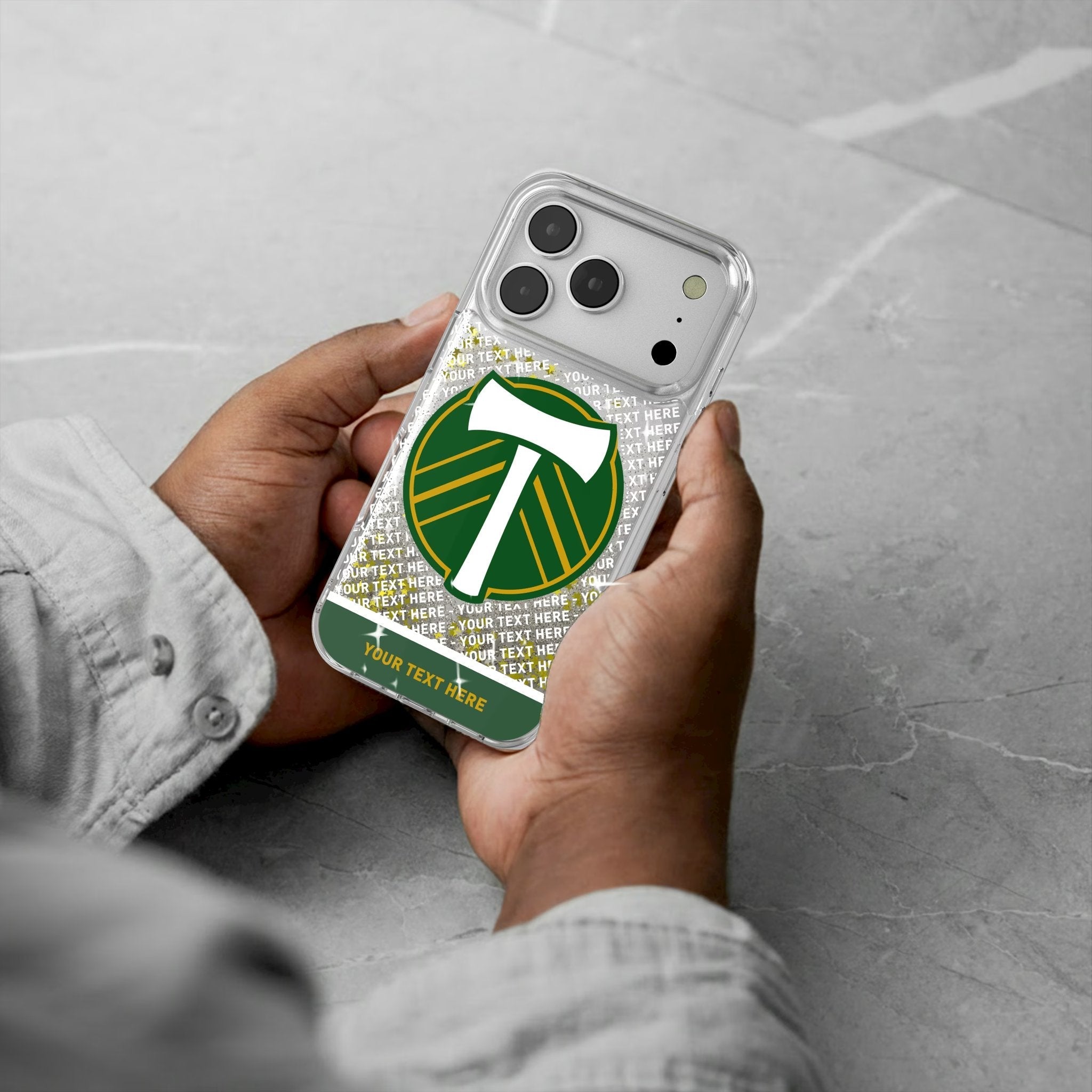 Portland Timbers Personalized EndZone Plus Glitter Phone Case for Apple iPhone 17 Series 5