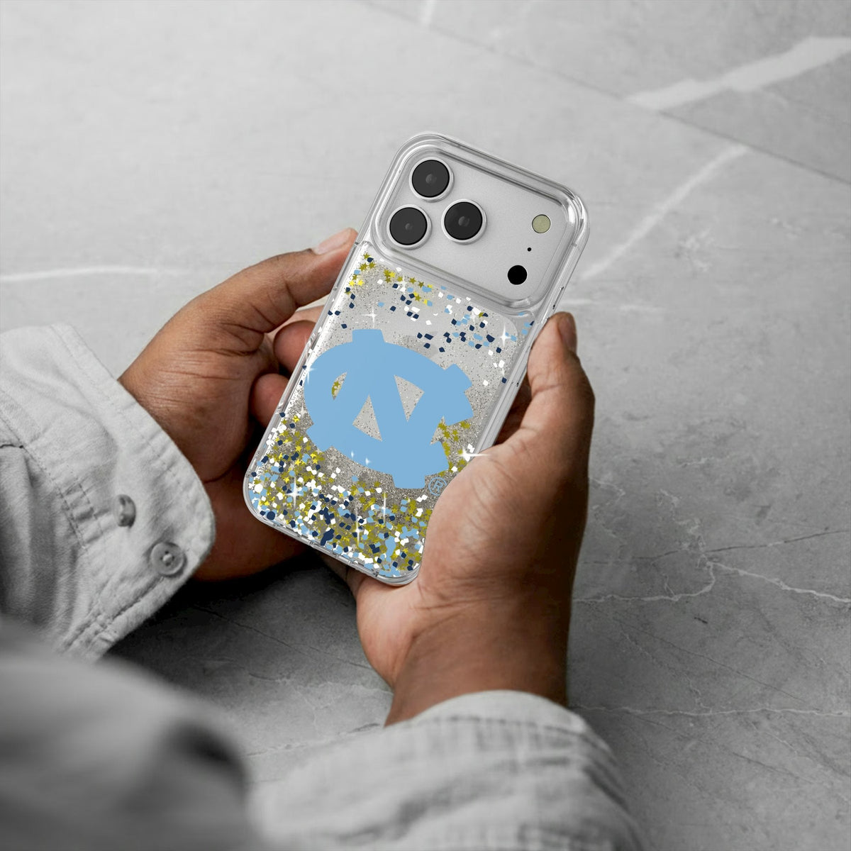 University of North Carolina Tar Heels Confetti Glitter Phone Case for Apple iPhone 17 Series 5