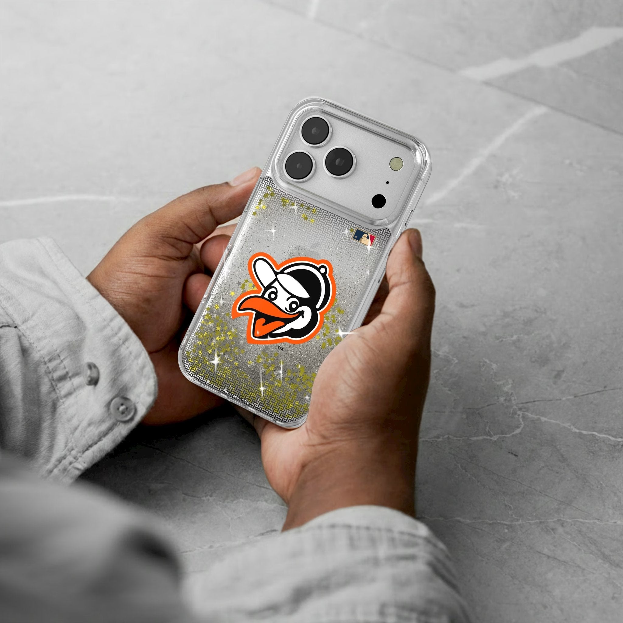 Baltimore Orioles 1955 - Cooperstown Collection Linen Glitter Phone Case for Apple iPhone 17 Series 5