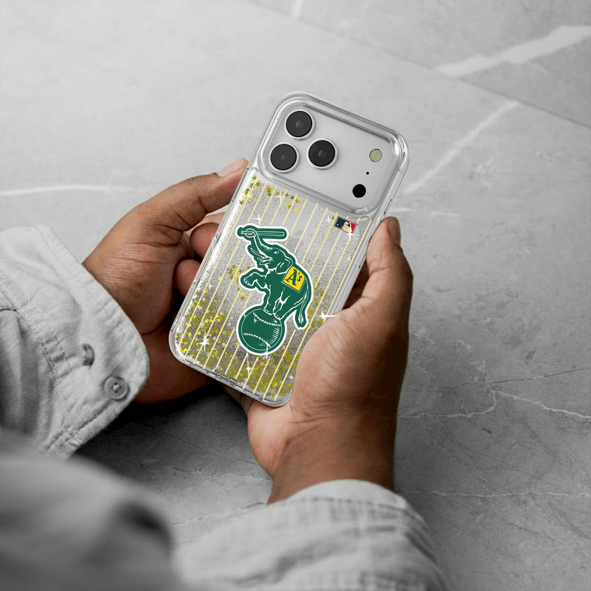 Oakland As Home 1988 - Cooperstown Collection Pinstripe Glitter Phone Case for Apple iPhone 17 Series 5