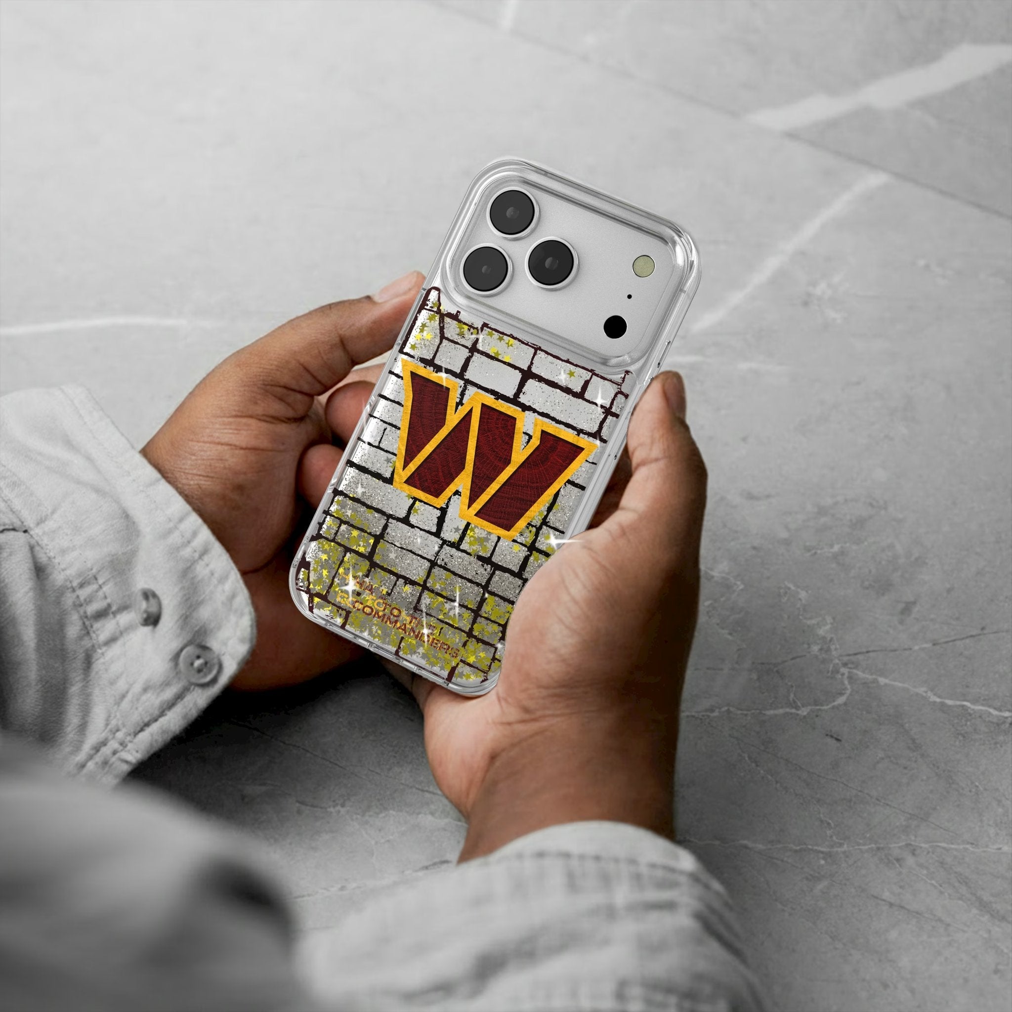 Washington Commanders Brick Wall Glitter Phone Case for Apple iPhone 17 Series 5