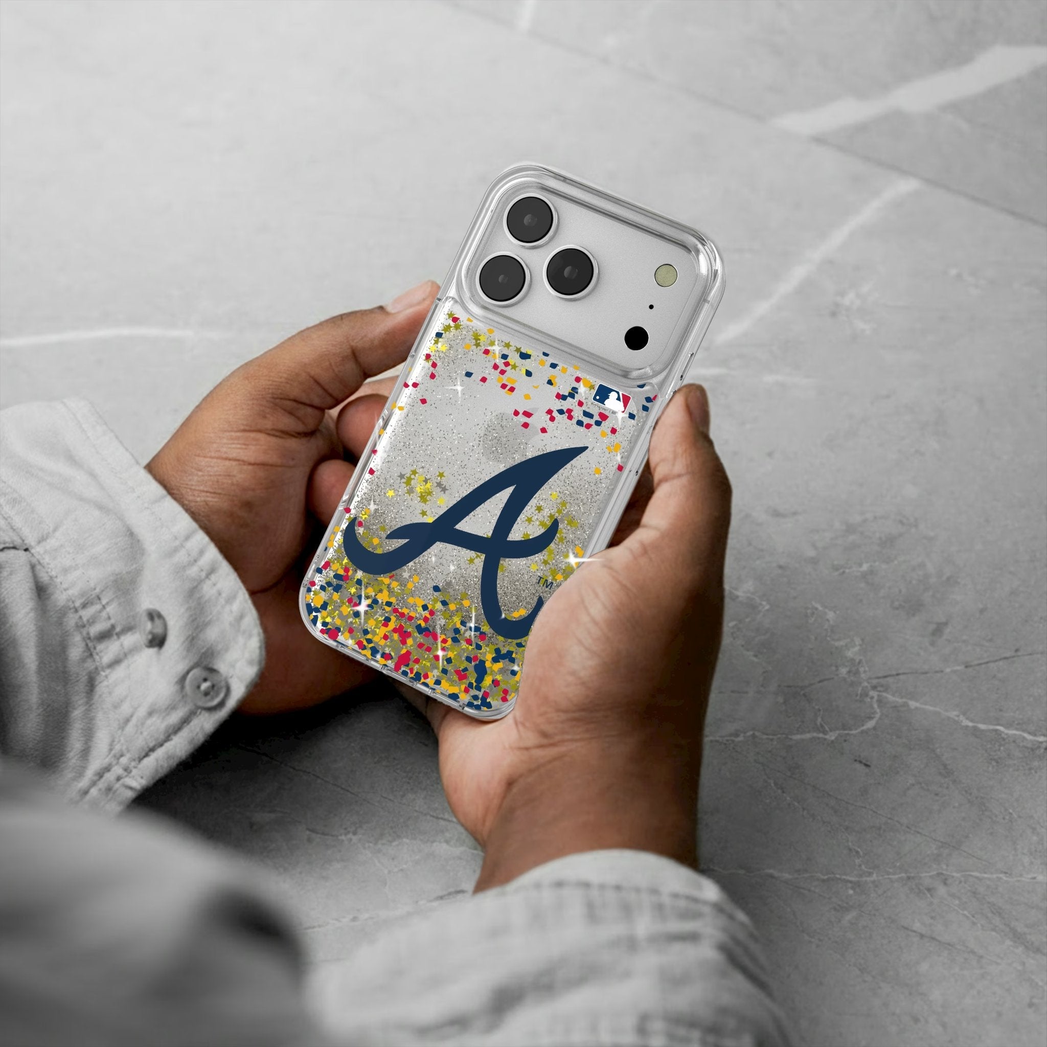 Atlanta Braves Confetti Glitter Phone Case for Apple iPhone 17 Series 5