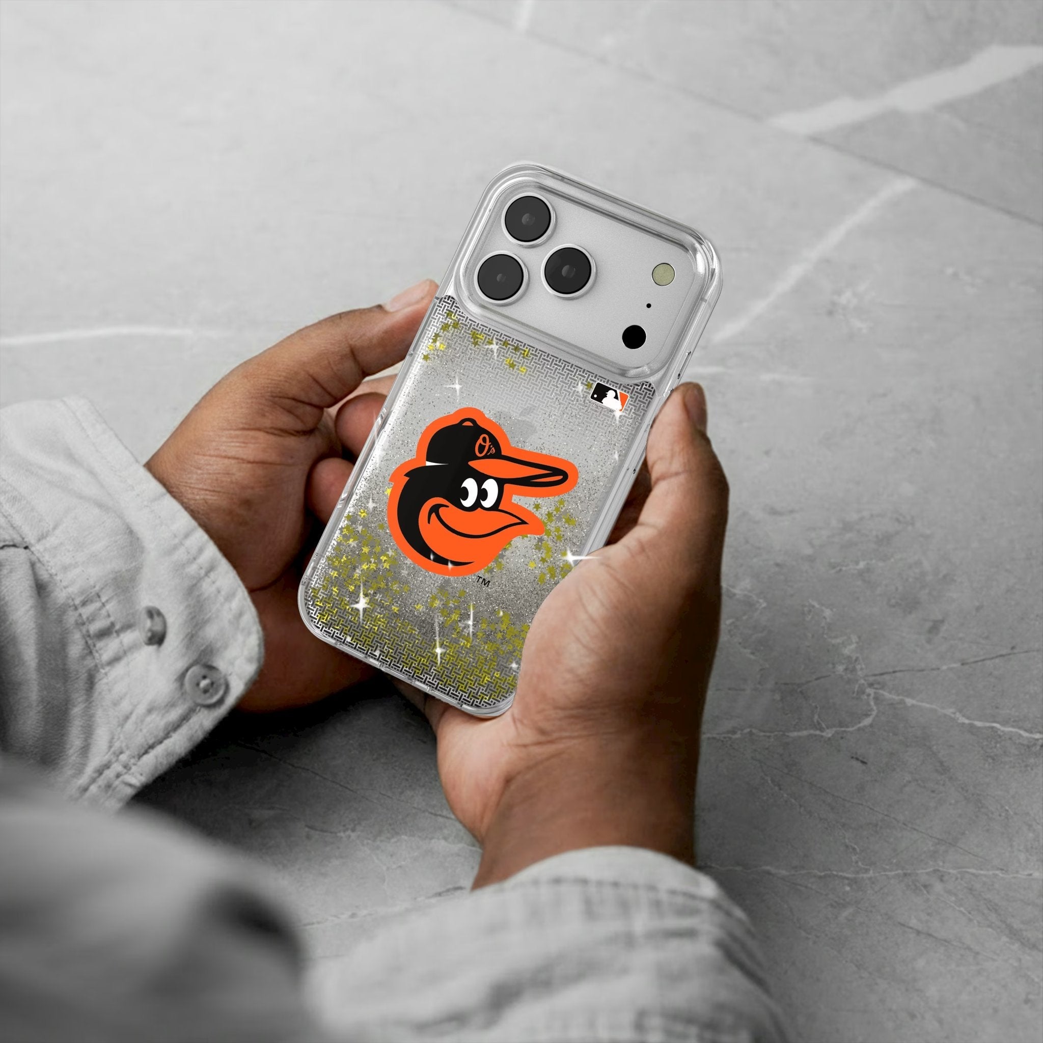 Baltimore Orioles Linen Glitter Phone Case for Apple iPhone 17 Series 5
