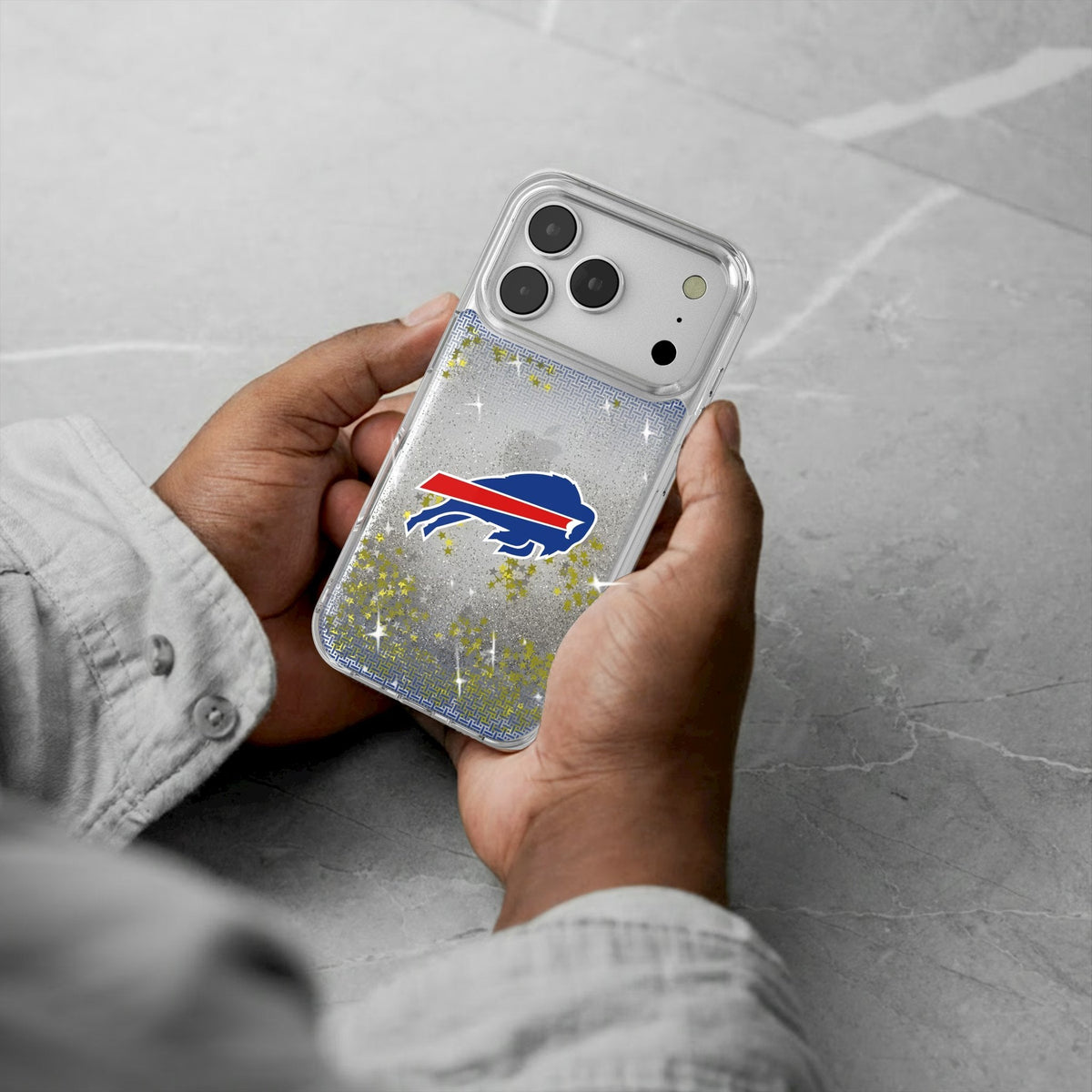 Buffalo Bills Linen Glitter Phone Case for Apple iPhone 17 Series 5
