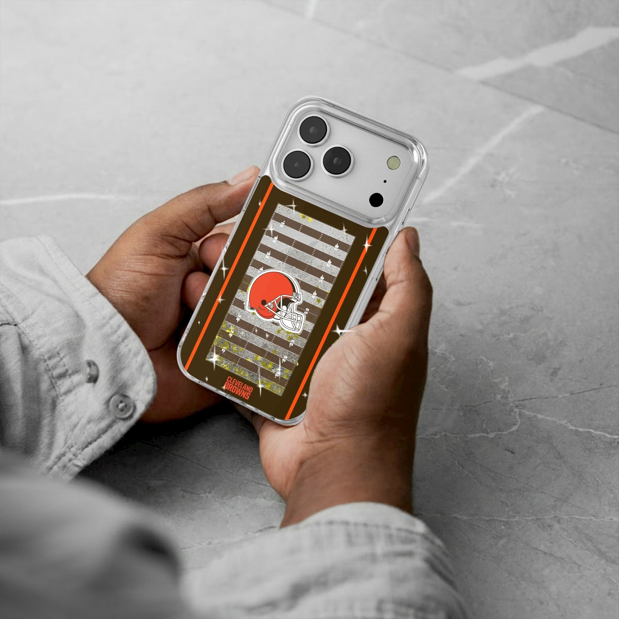 Cleveland Browns Field Glitter Phone Case for Apple iPhone 17 Series 5