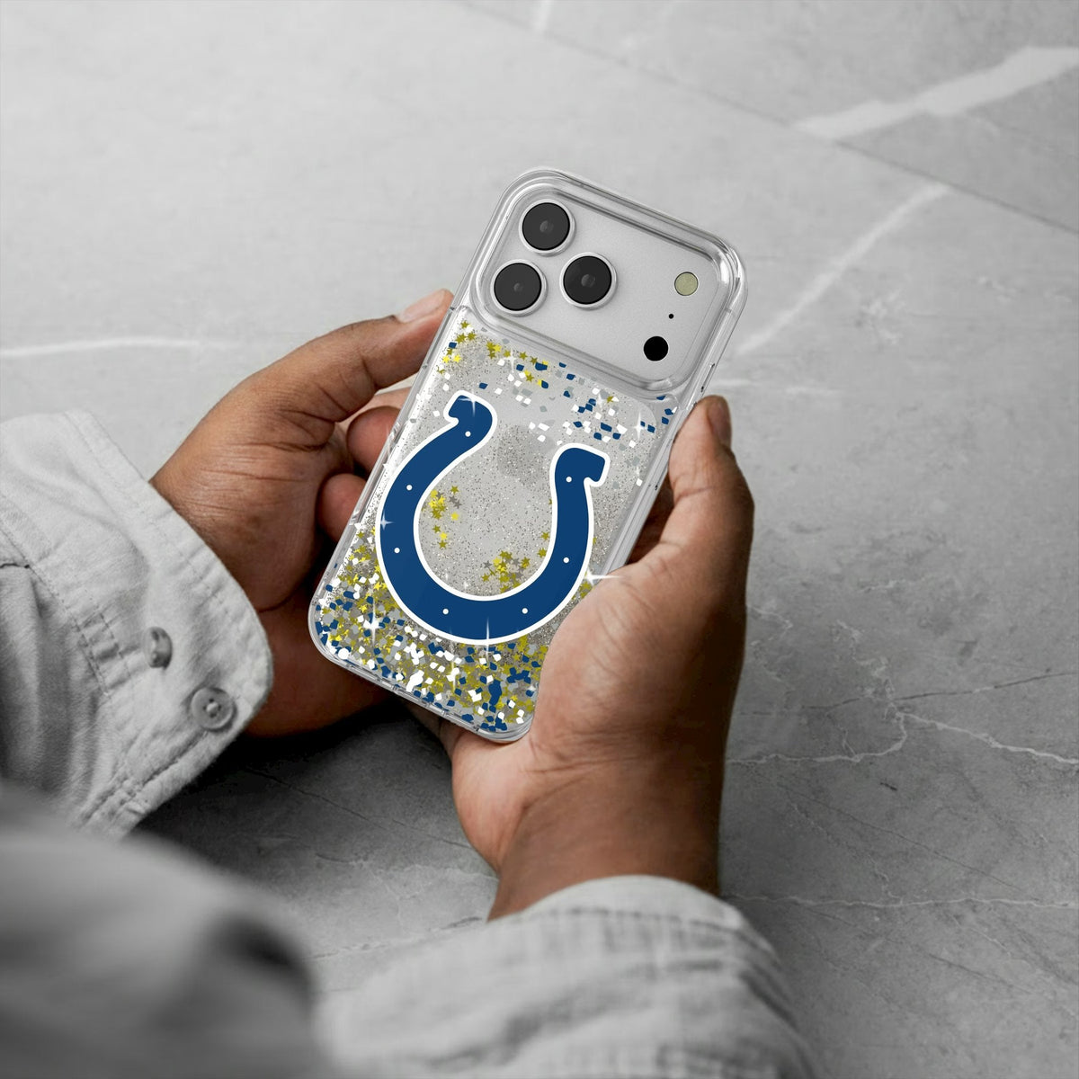 Indianapolis Colts Confetti Glitter Phone Case for Apple iPhone 17 Series 5