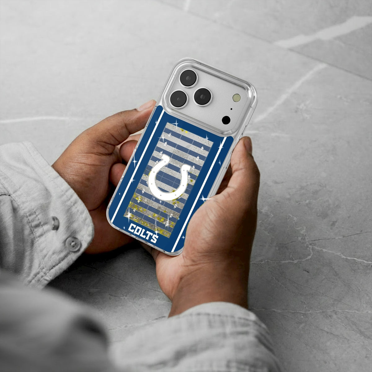 Indianapolis Colts Field Glitter Phone Case for Apple iPhone 17 Series 5