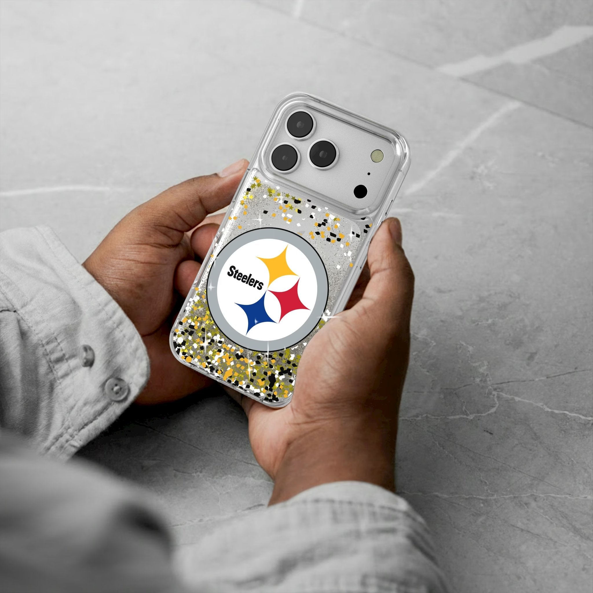 Pittsburgh Steelers Confetti Glitter Phone Case for Apple iPhone 17 Series 5